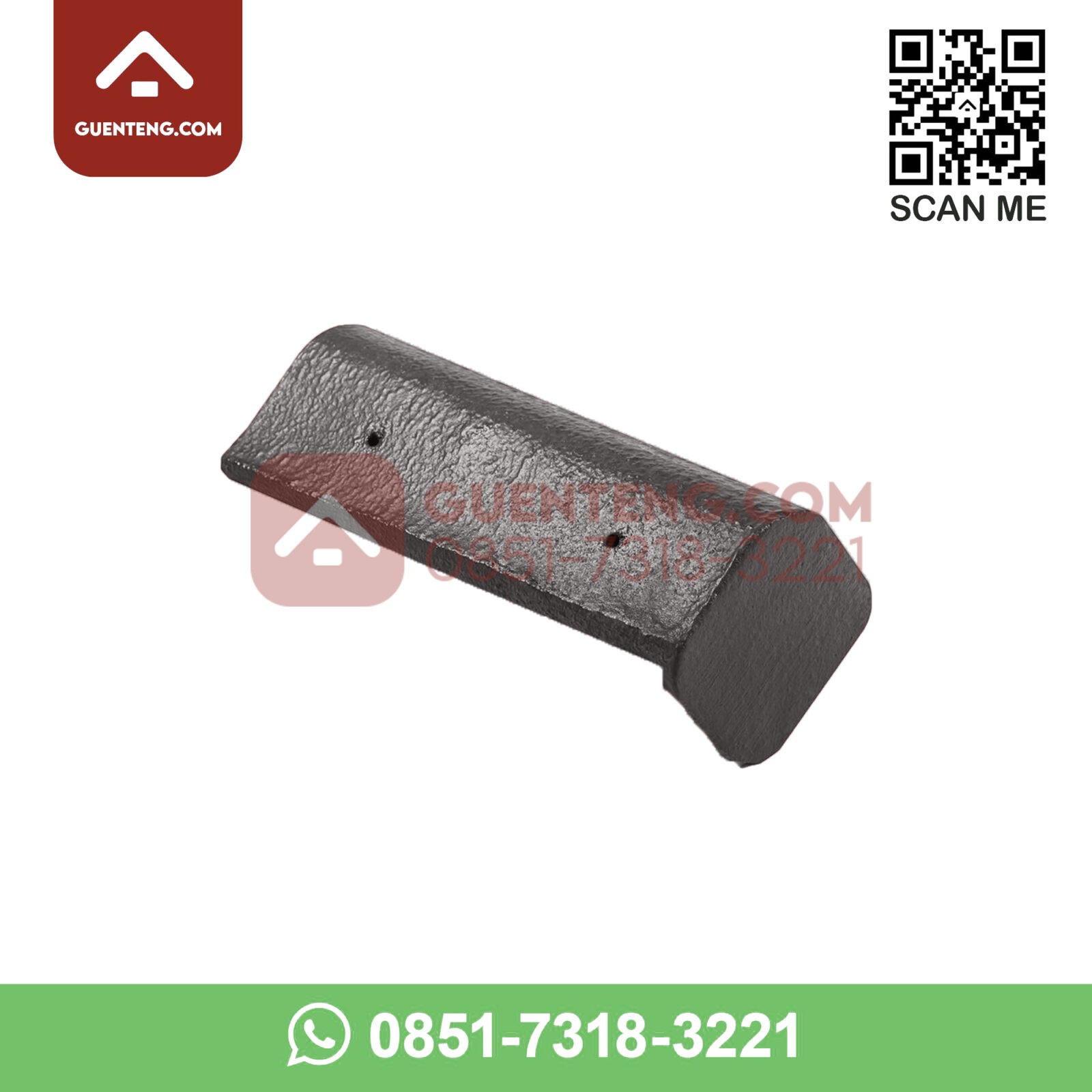 Aksesoris Genteng Beton Monier Garuda Centurion Elabana Monoridge End Nok Ujung Hiasan Akhir Warna Hitam Solid Black Guenteng Com