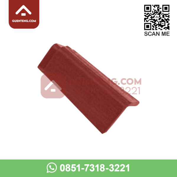 Aksesoris Genteng Beton Mutiara Flat Nok Samping Lisplang Warna Merah Bata