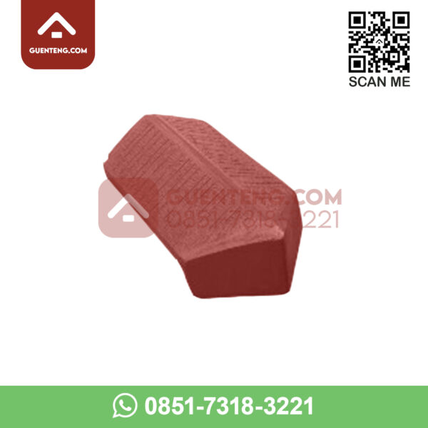 Aksesoris Genteng Beton Mutiara Flat Nok Ujung Jurai Jure Warna Merah Bata