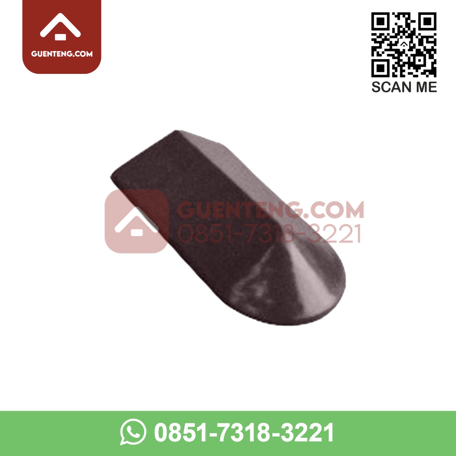 Aksesoris Genteng Beton Mutiara Garuda Nok Ujung Jurai Jure Warna Coklat Tua