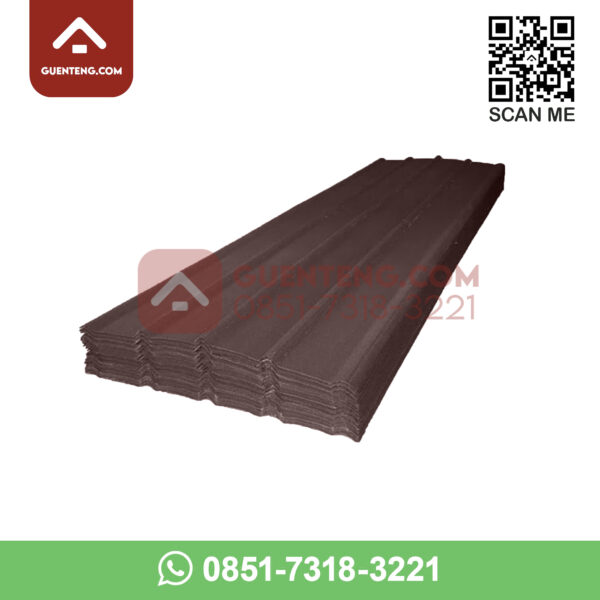 Atap Baja Ringan Spandex Spandek Metal Pasir 0.45 mm Gelombang Warna Coklat Panjang 5 Meter