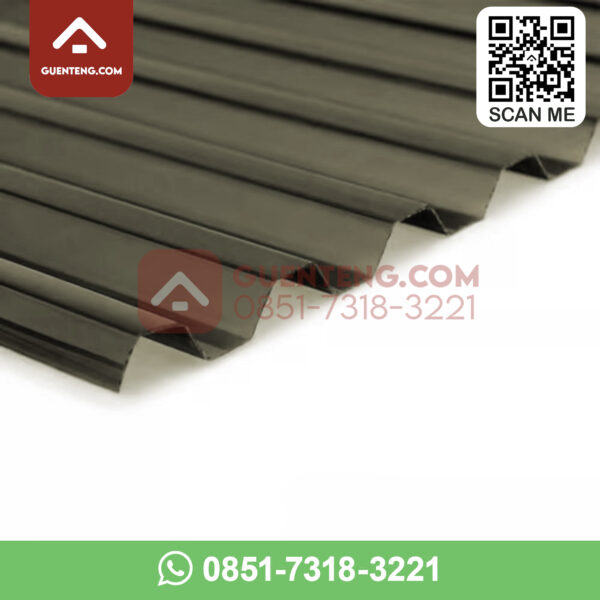 Atap Polycarbonate Solartuff Gelombang Tipe Greca Warna Coklat Bronze   3 Meter