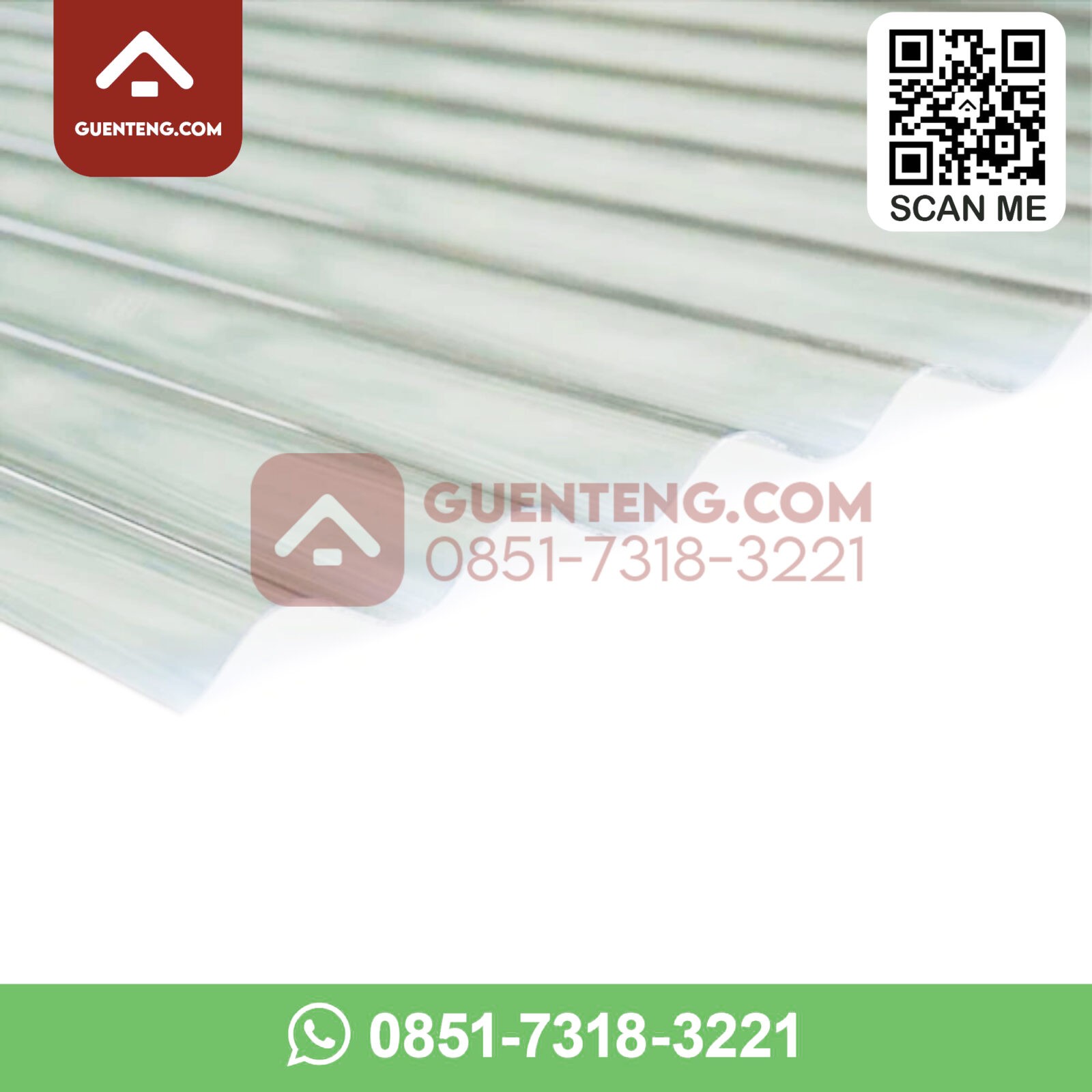 Atap Polycarbonate Solartuff Gelombang Tipe Roma Warna Clear Transparan 3 6 Meter
