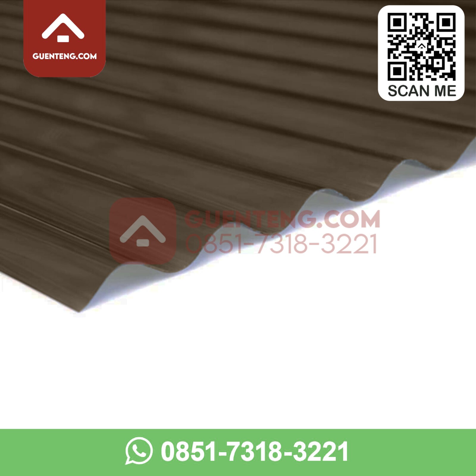 Atap Polycarbonate Solartuff Gelombang Tipe Roma Warna Coklat Bronze – 1.8 Meter Atap Polycarbonate Solartuff Gelombang Tipe Roma Warna Coklat Bronze 1.8 Meter