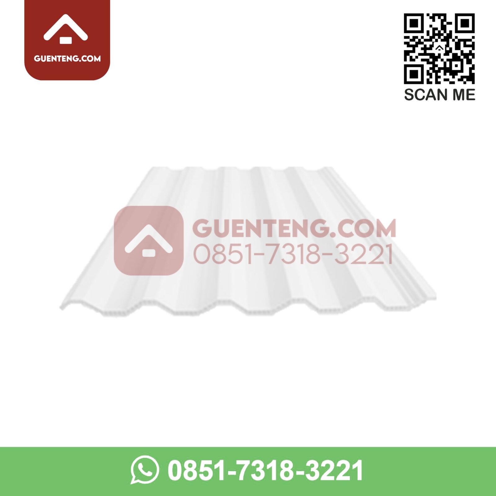 Atap uPVC SUN PANEL (770) 1 Meter – Warna Putih Atap uPVC SUN PANEL (770) 1 Meter Warna Putih