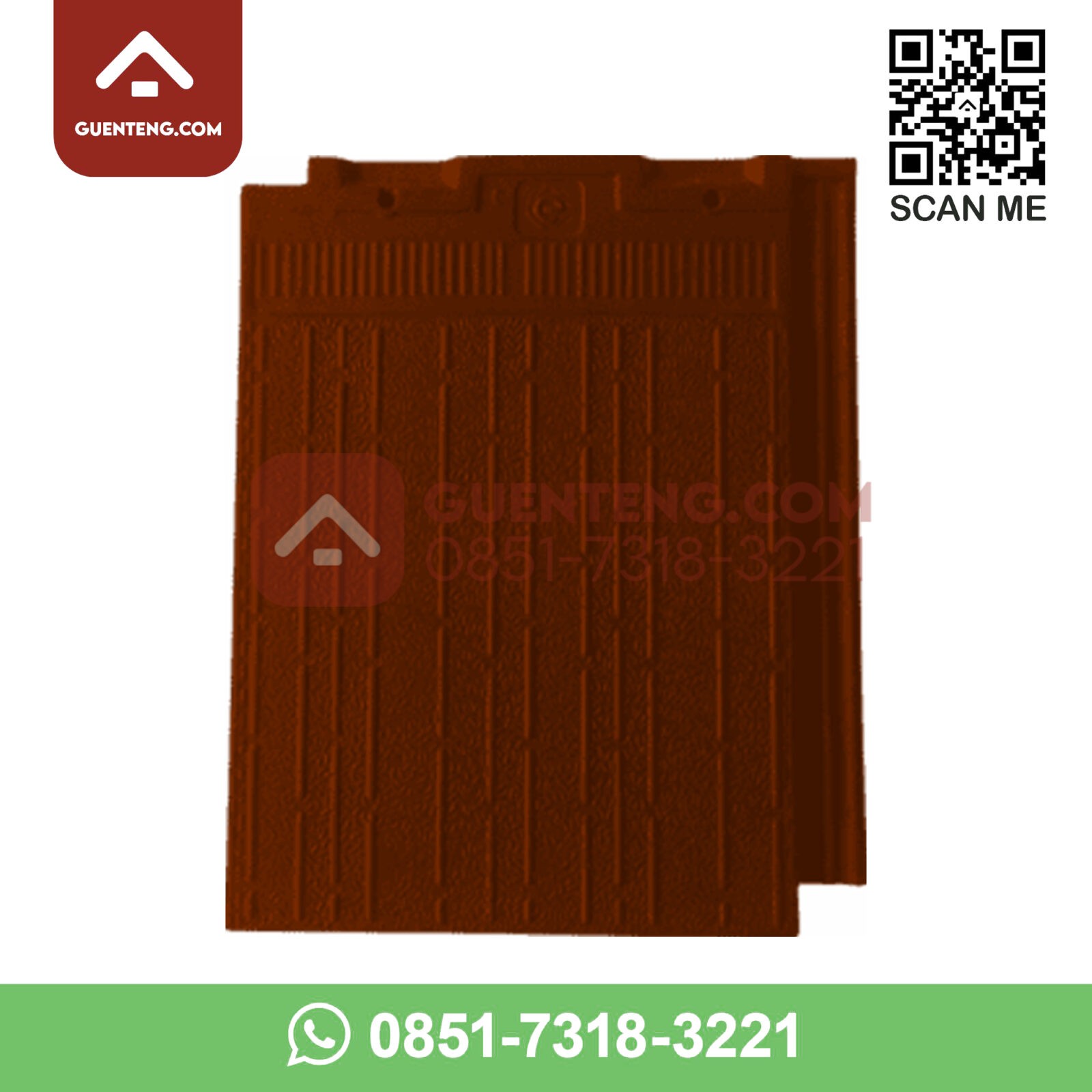 Genteng Beton Cengkareng Permai Cp Flat Eco Batavia Warna Merah Copper Red