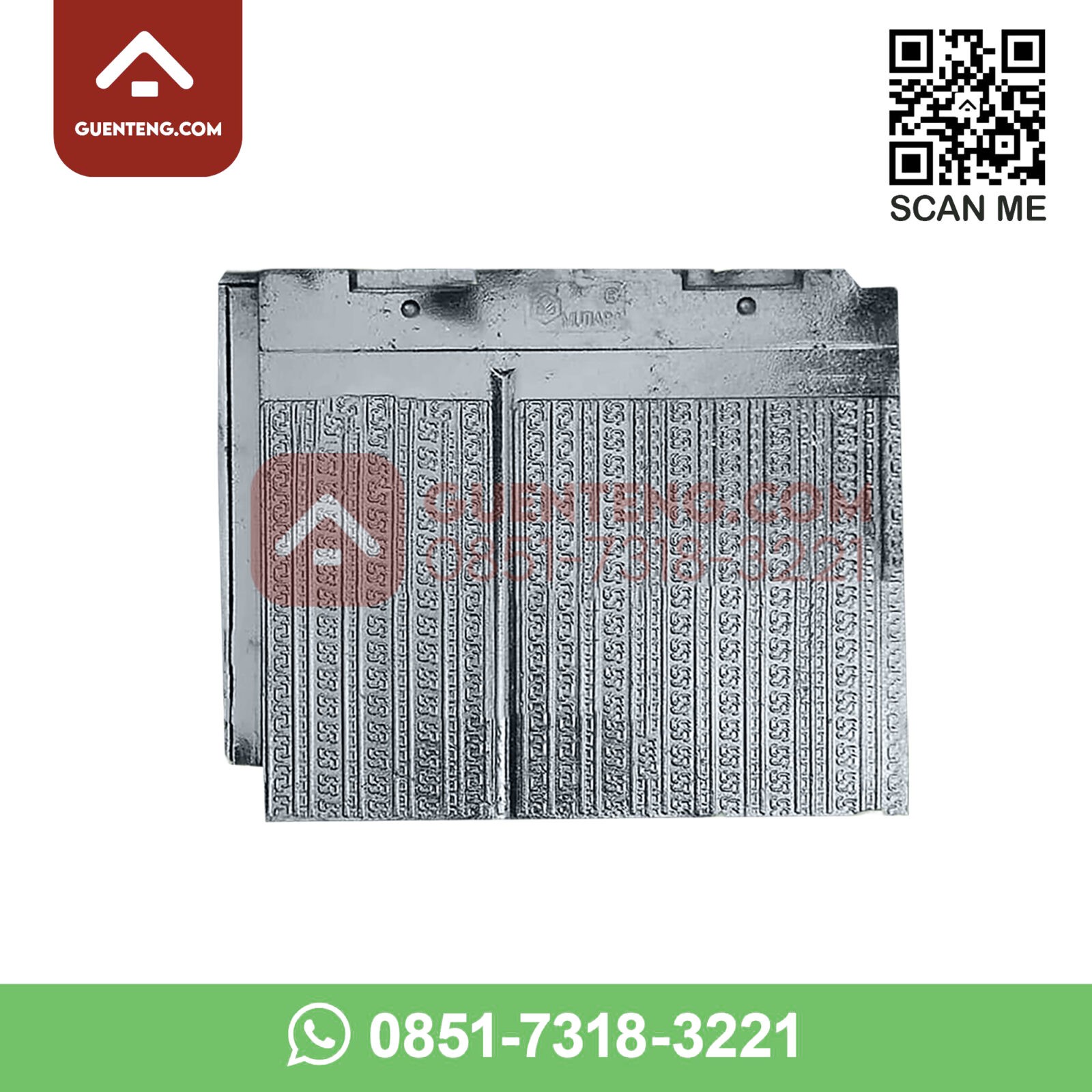 Genteng Beton Mutiara Flat Multiline Garis Cat Minyak Warna Abu Abu Tua Guenteng