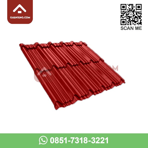 Genteng Metal Color Multi Roof Permata 2x5 0.4 mm Warna Merah