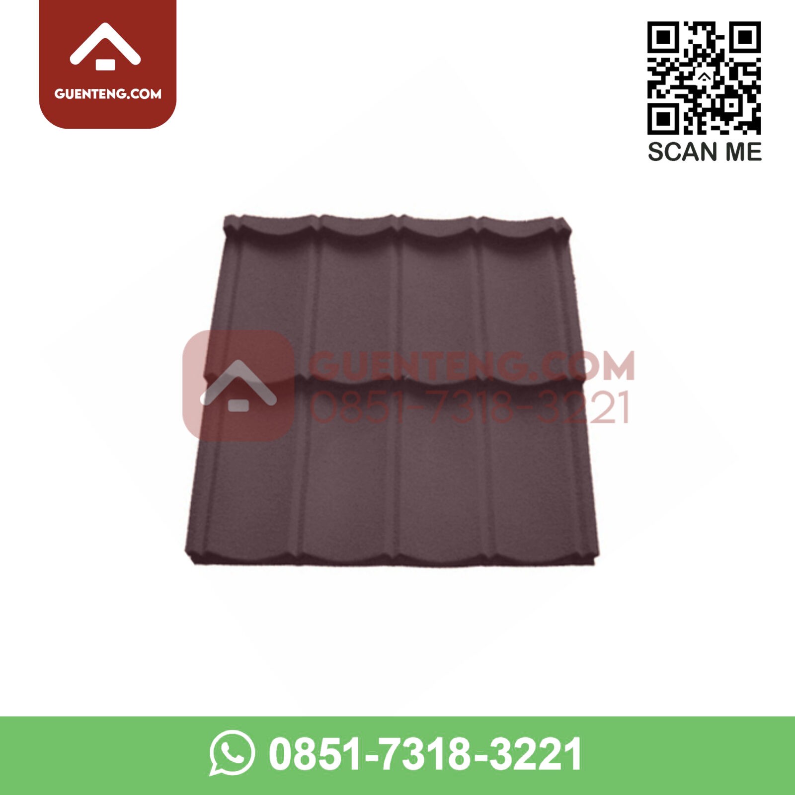 Genteng Metal Surya Roof Pasir Dua Susun 2×4 Warna Coklat Genteng Metal Surya Roof Pasir Dua Susun 2x4 Warna Coklat