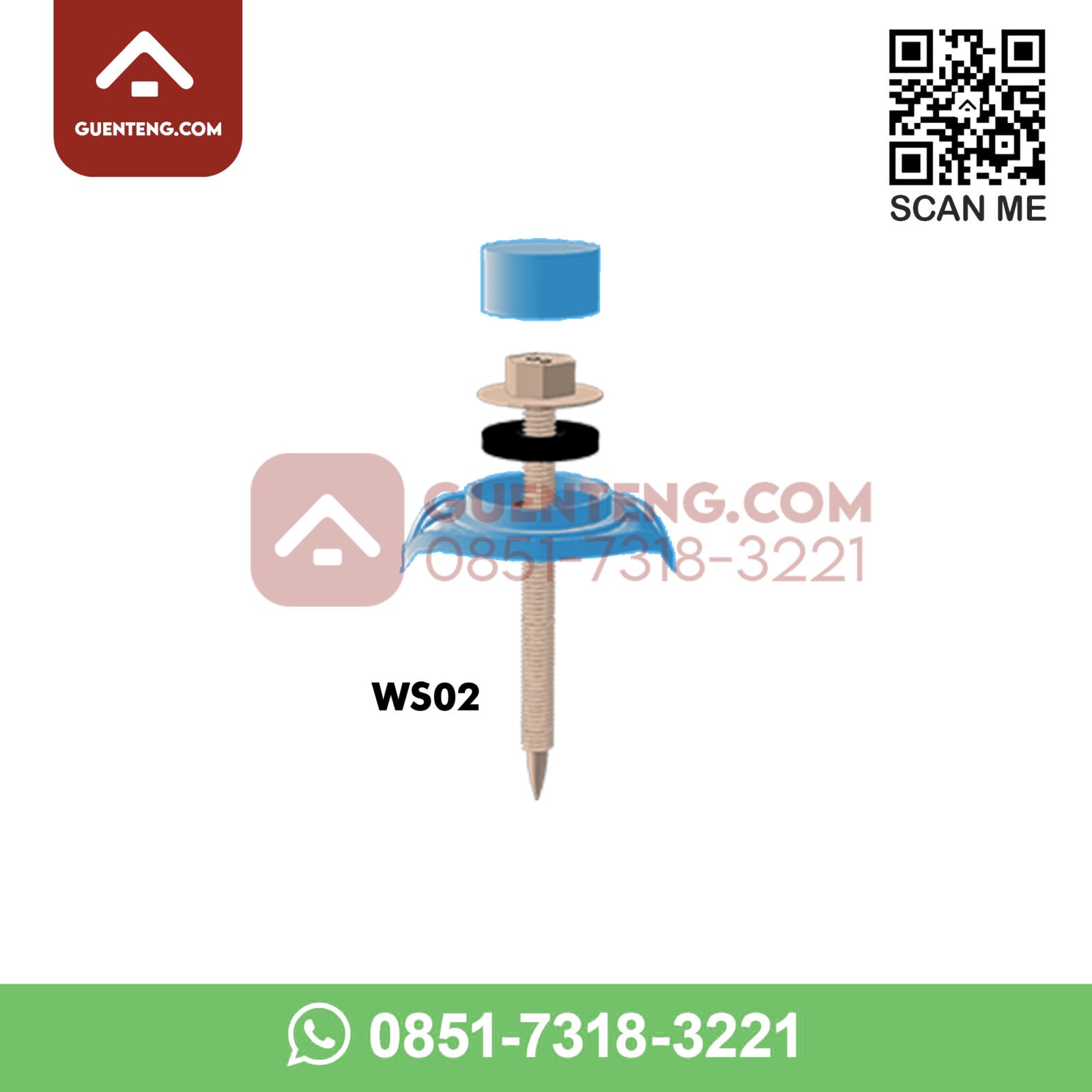 Sekrup Ulir Aksesoris Alderon Weather Seal WS 02 Greca Warna Biru Sekrup Ulir Aksesoris Alderon Weather Seal WS 02 Greca Warna Biru