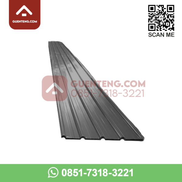 Spandek Metal Color Tebal 0.30 mm Panjang 2 Meter Warna Hitam