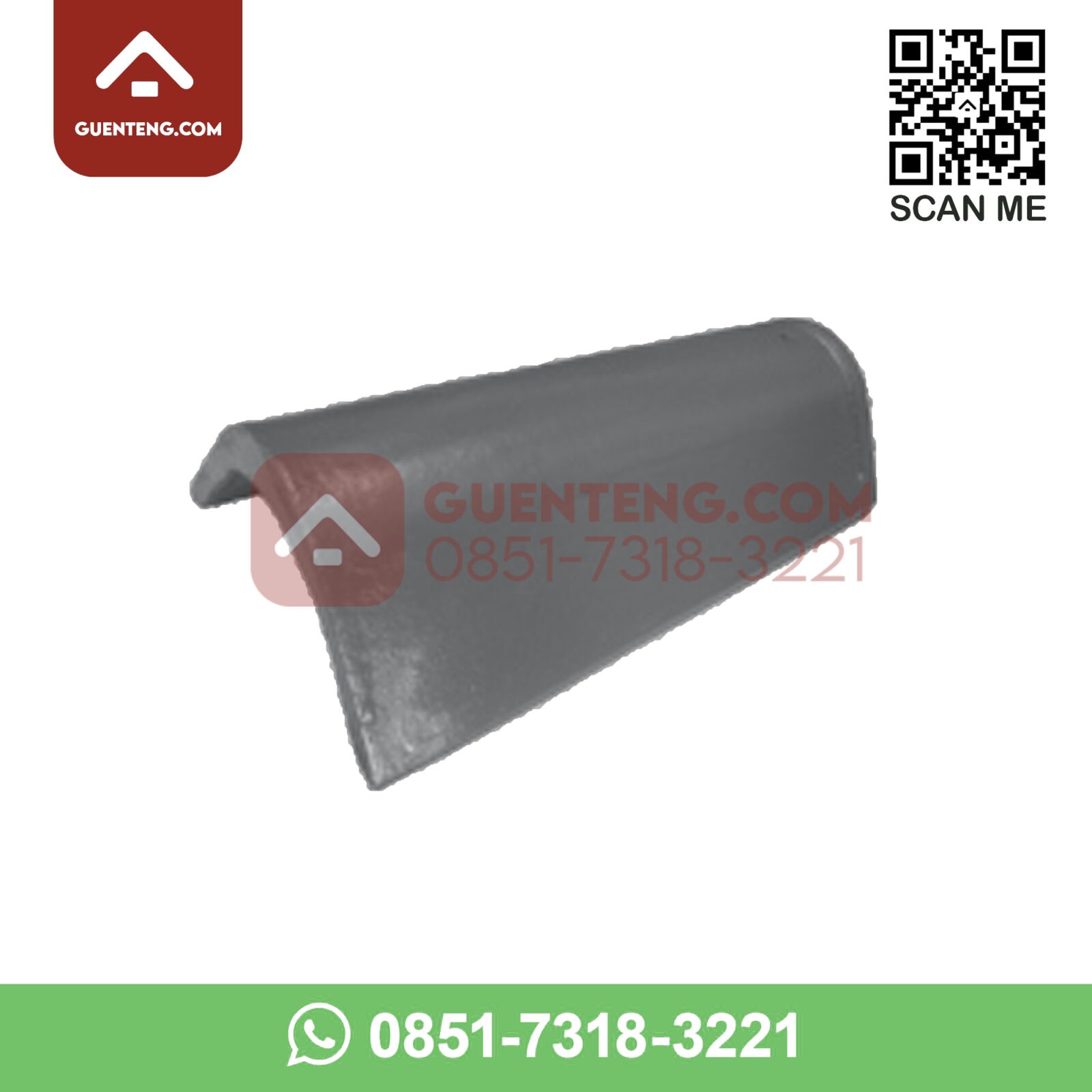 Aksesoris Genteng Beton Cengkareng Permai Cp Classic Nok L Panjang Samping Lisplang Kiri Kanan Warna Hitam Piano Black Guenteng Com