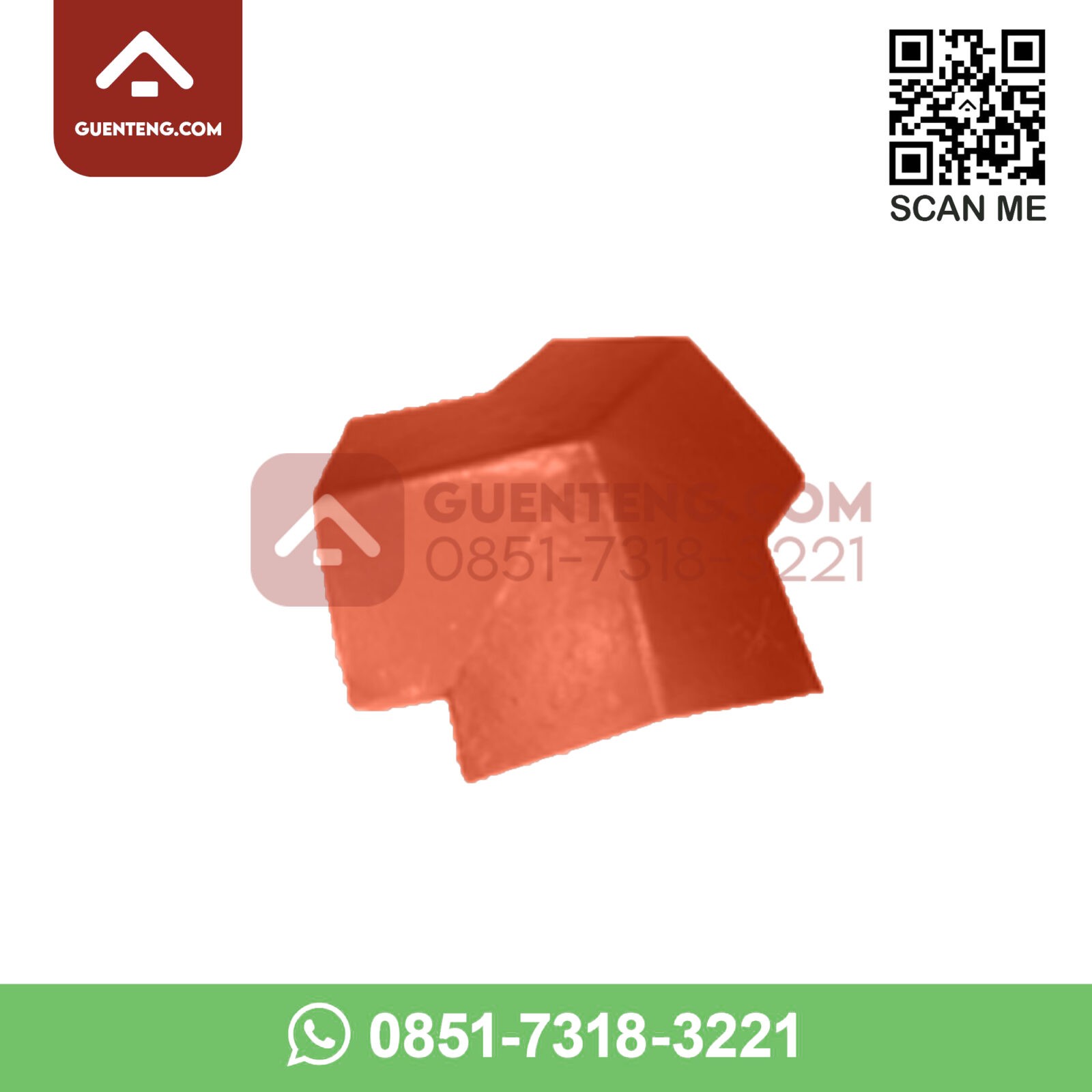 Aksesoris Genteng Beton Cengkareng Permai CP Classic Nok T Cabang Tiga Arah Warna Merah Palm Red aksesoris genteng beton cengkareng permai cp classic nok t cabang tiga arah warna merah palm red guenteng com