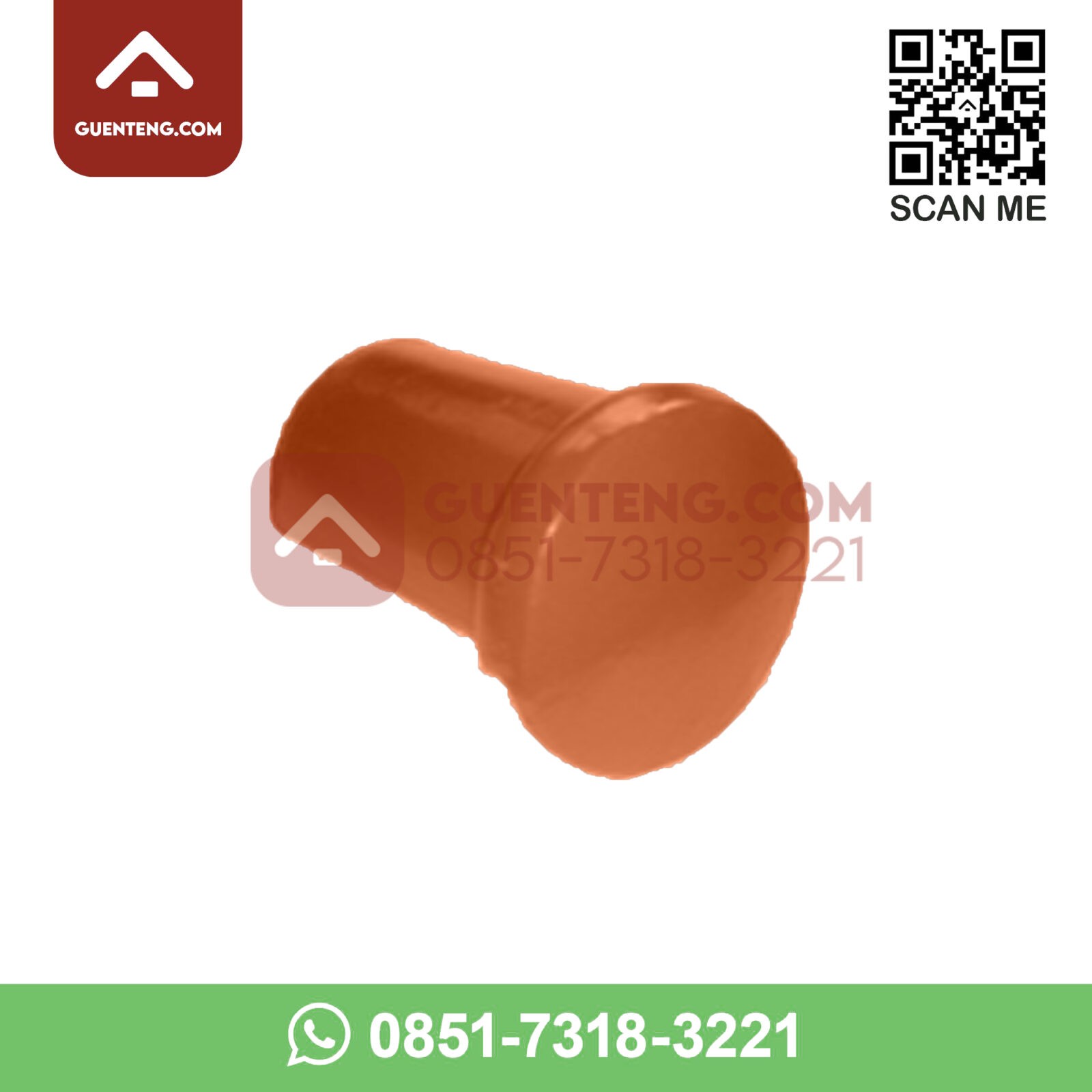 Aksesoris Genteng Beton Cengkareng Permai Cp Classic Nok Tutup Ujung Atas Kiri Kanan Ug Spesial Warna Merah Copper Red Guenteng Com