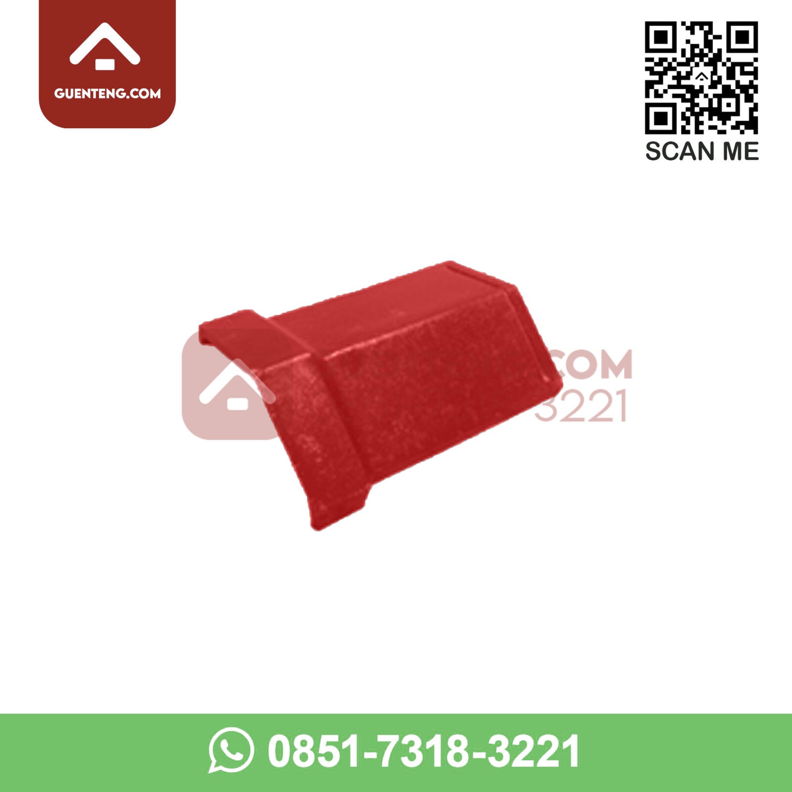 Aksesoris Genteng Beton Cengkareng Permai Cp Eco Nusantara Nok A Atas Warna Merah Midnight Red Guenteng Com