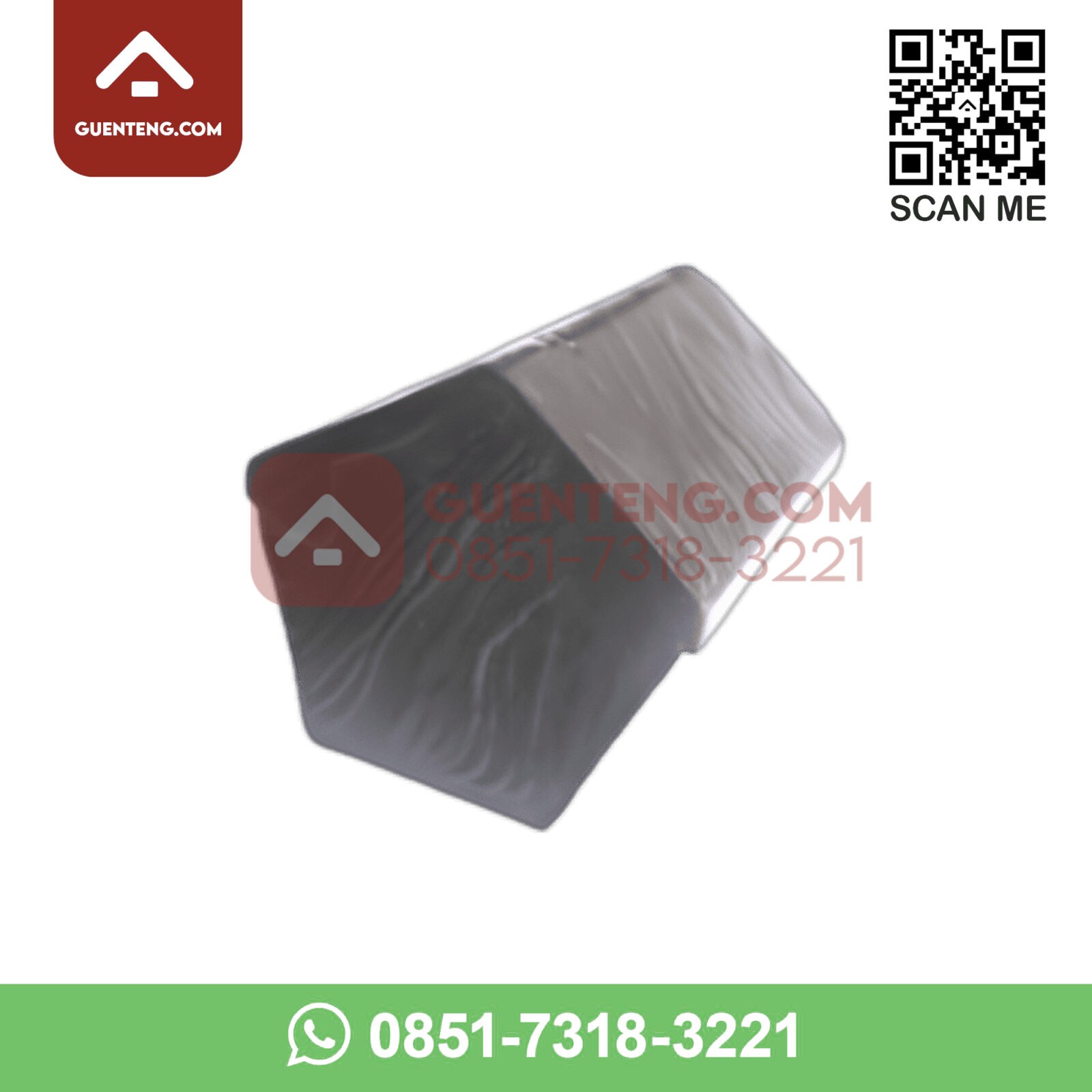 Aksesoris Genteng Beton Cengkareng Permai Cp Flat Stone Nok Tutup Ujung Atas Kiri Kanan Warna Abu Abu Noble Grey Guenteng Com