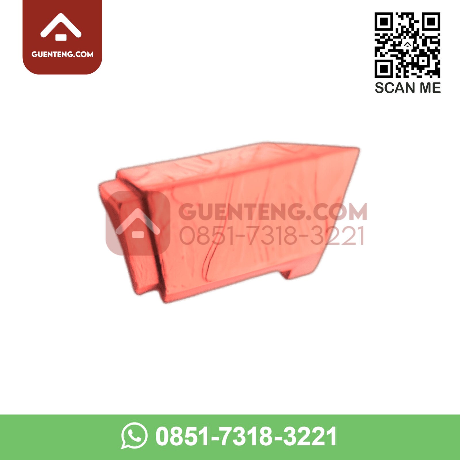 Aksesoris Genteng Beton Cengkareng Permai Cp Flat Stone Nok Ujung Jurai Warna Merah Palm Red Guenteng Com