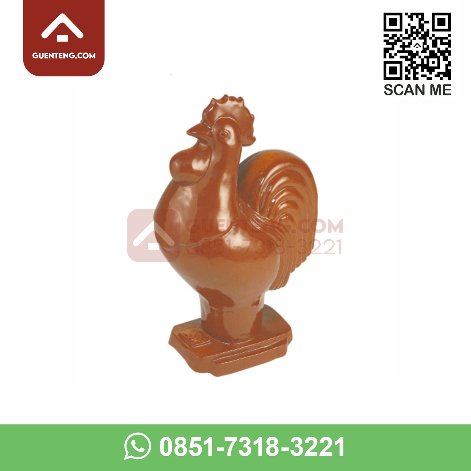 Aksesoris Special (Ayam) KE 16 Kanmuri Espanica Warna Unglazed – Non Glazur aksesoris special ayam ke 16 aksesoris genteng keramik kanmuri espanica warna unglazed non glazur