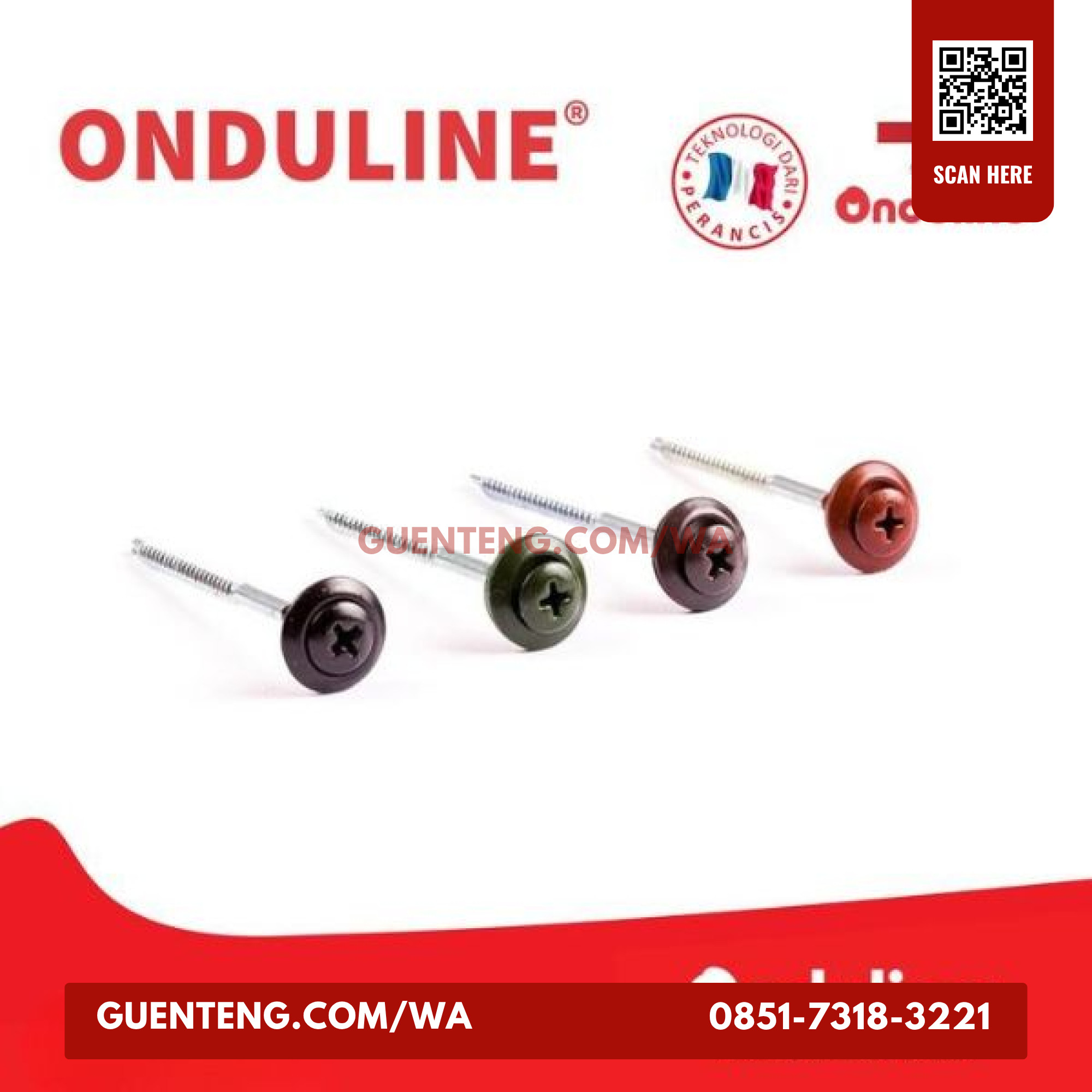 Aksesoris Speedy Screw Onduline Red