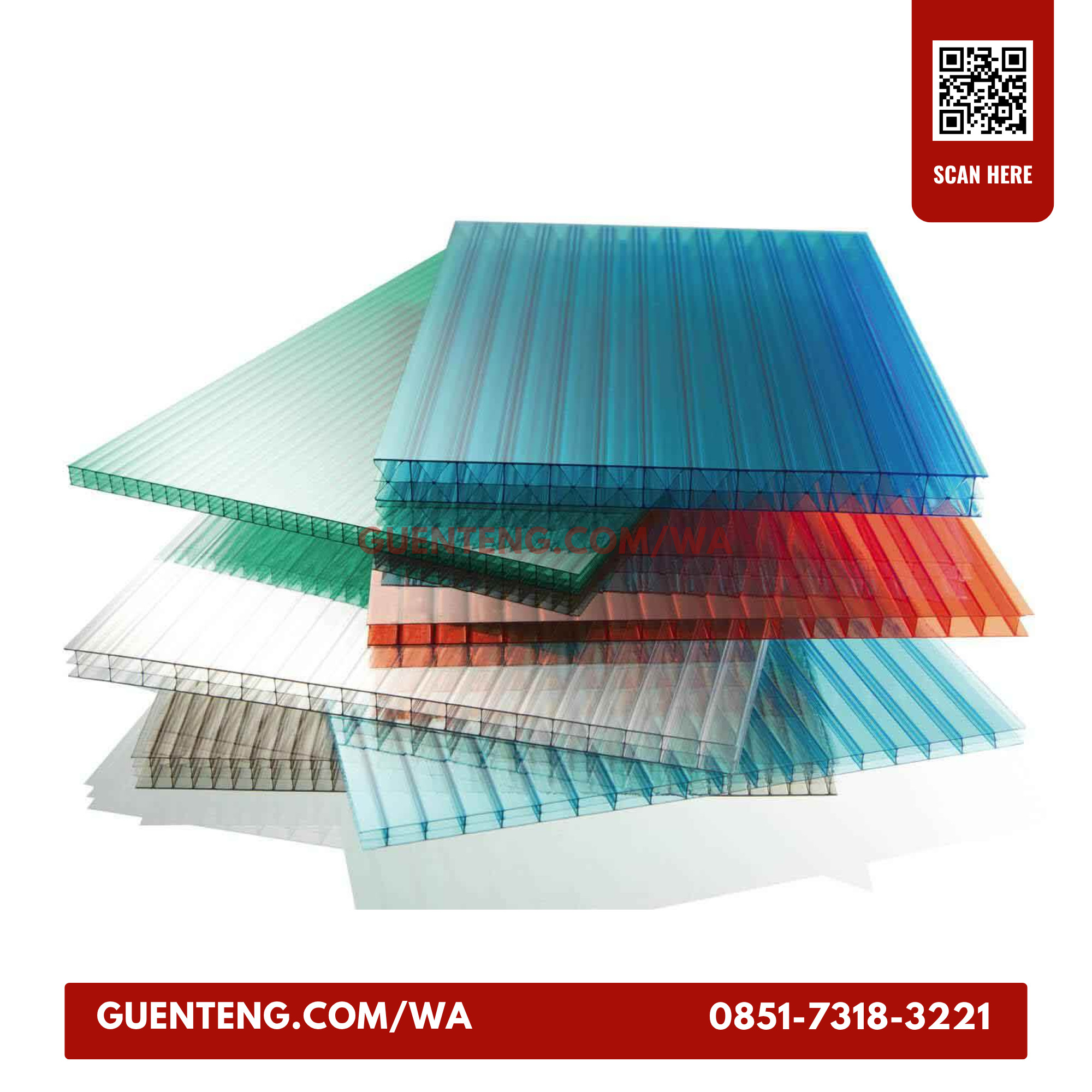Atap Polycarbonate Solarlite 1 Roll Hijau