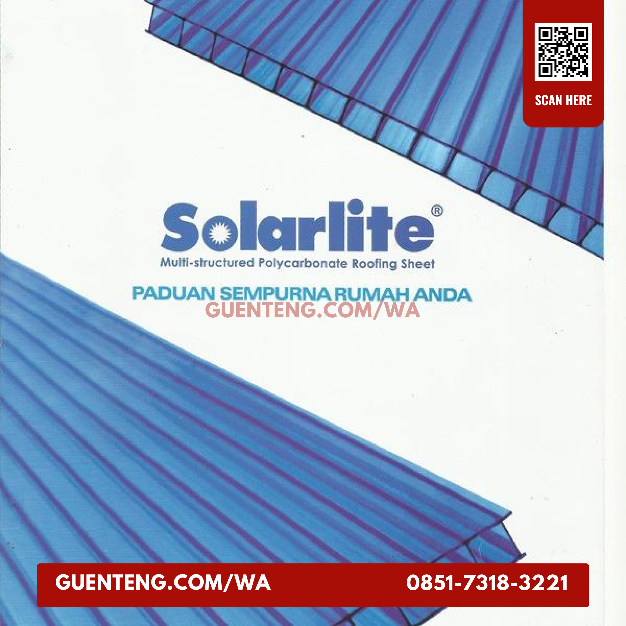Atap Polycarbonate Solarlite 1 Roll Putih