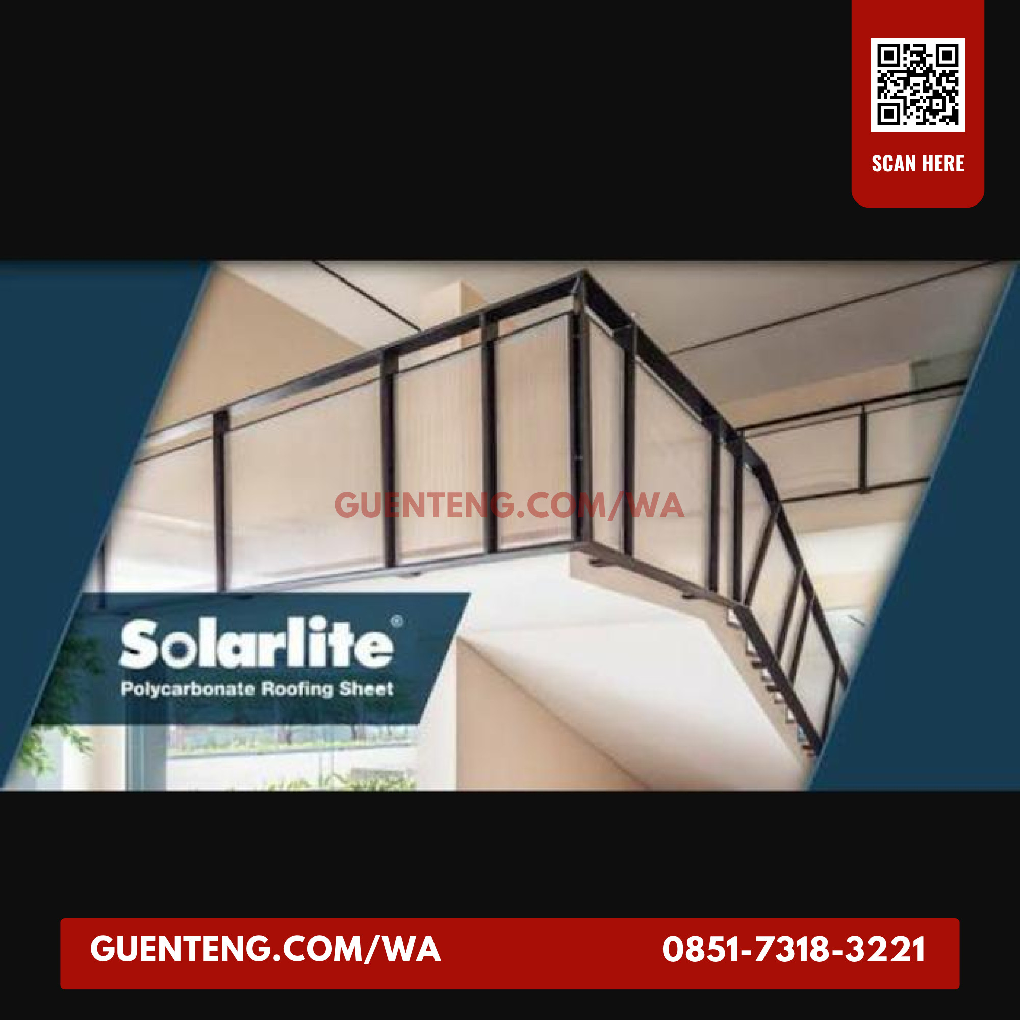 Atap Polycarbonate Solarlite 12 Roll Biru