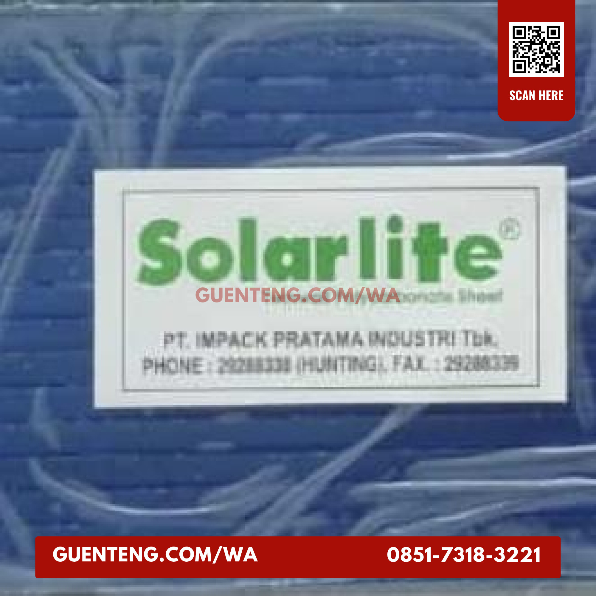 Atap Polycarbonate Solarlite 12 Roll Biru