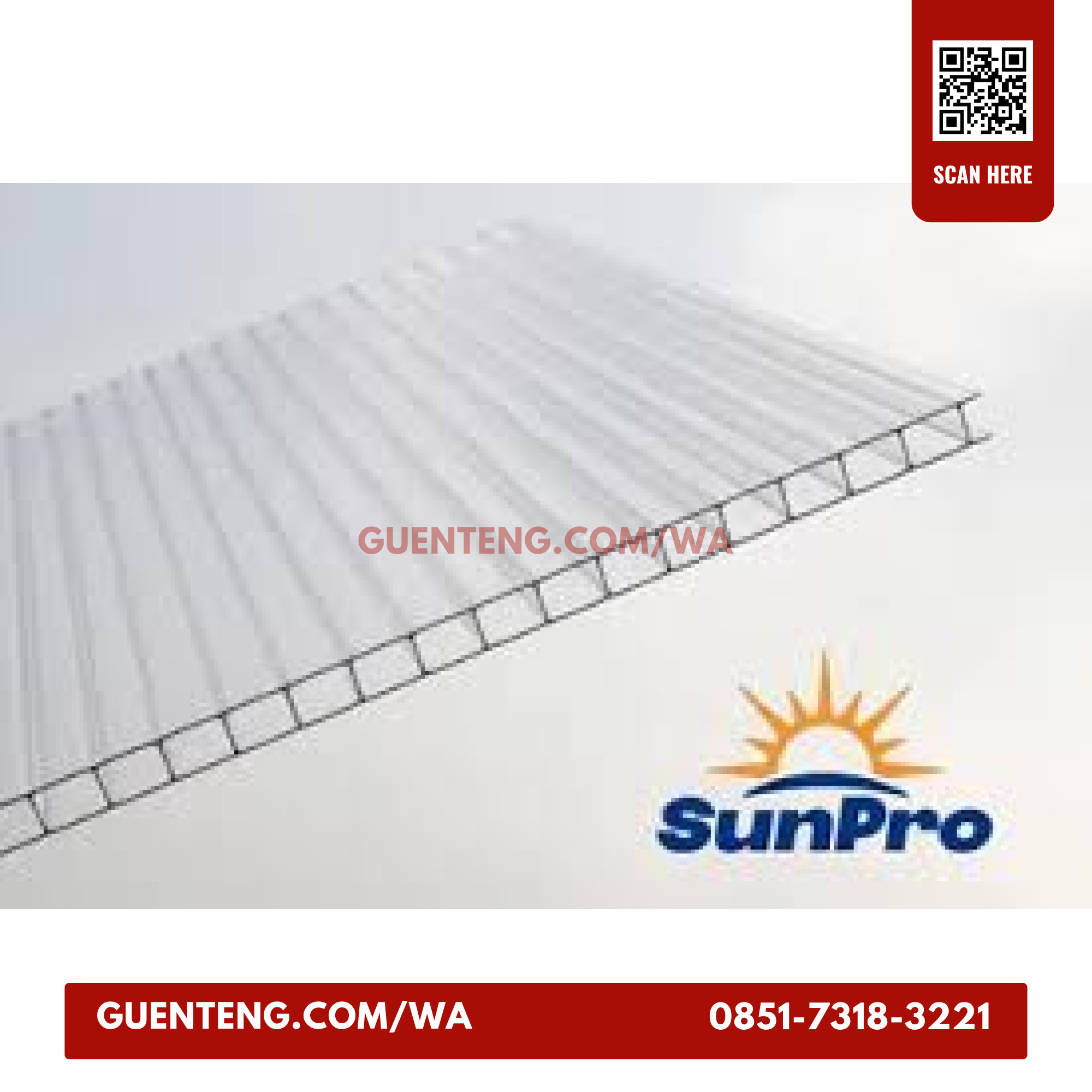 Atap Polycarbonate Sunpro Twinwall 4 mm Cokelat / 1 Roll atap polycarbonate sunpro twinwall 4 mm cokelat 1 roll 4.jpg