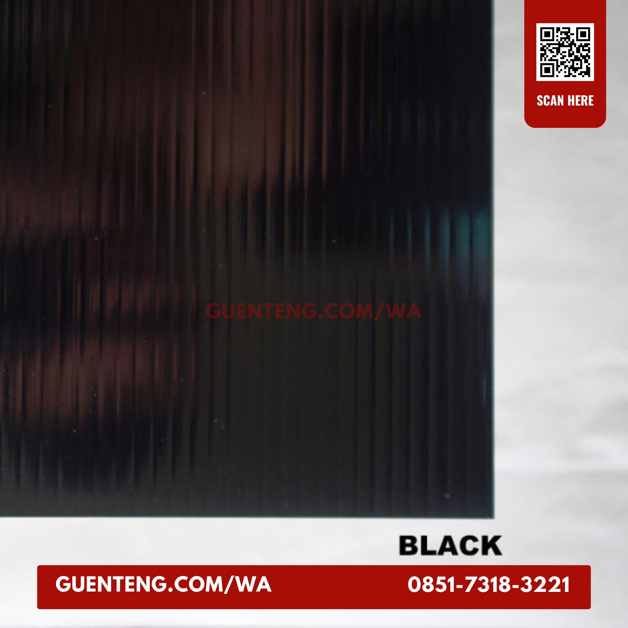 Atap Polycarbonate Sunpro Twinwall 4 mm Hitam 1 Roll