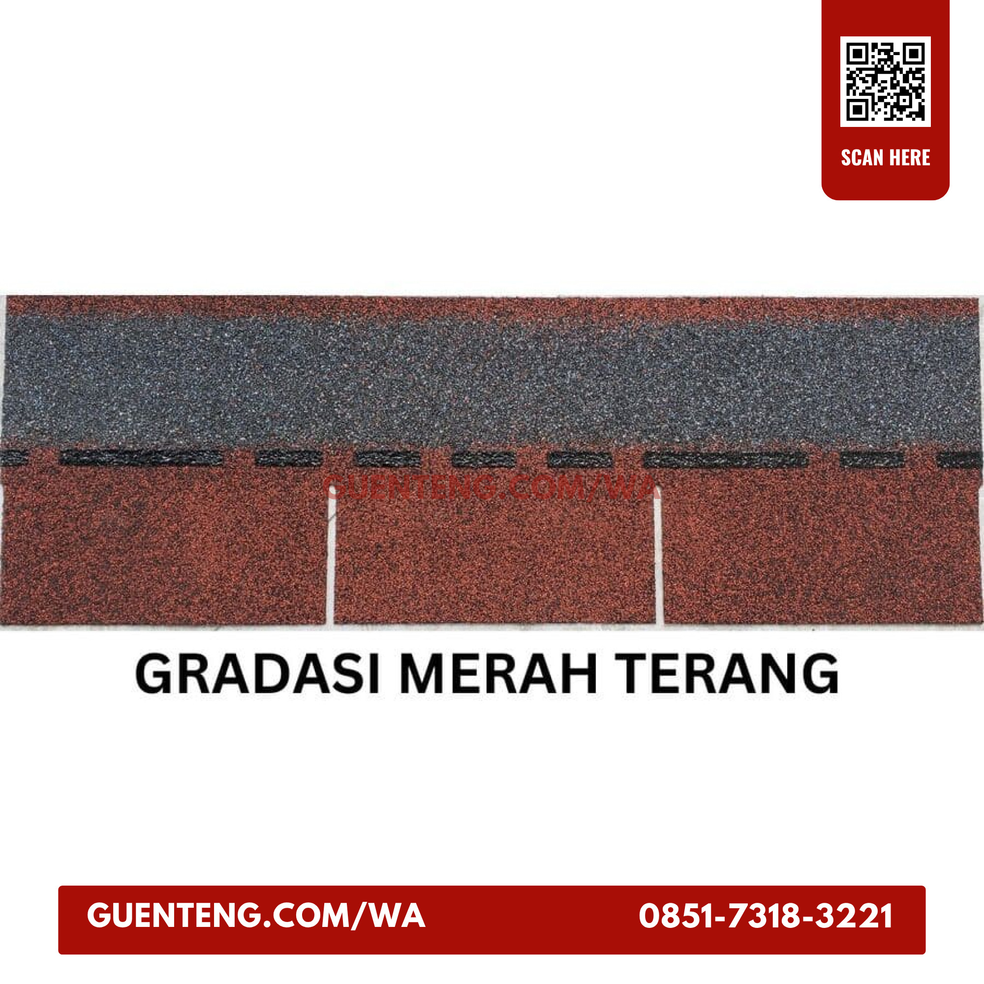 Bali Bitumen Gradasi Merah Terang