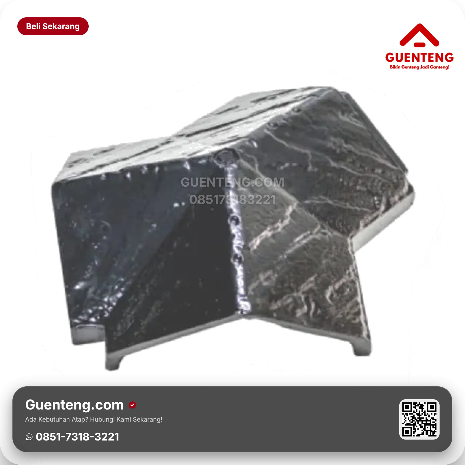 Genteng Aksesoris Beton Nok 3 Arah