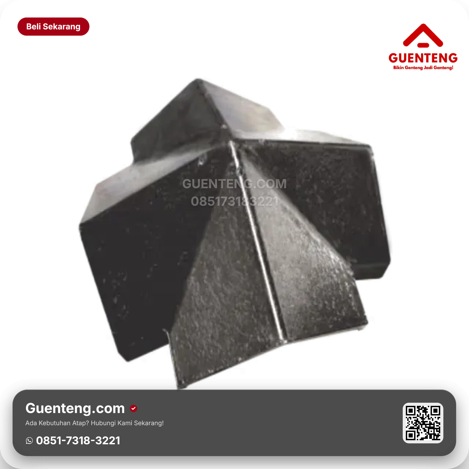Genteng Aksesoris Beton Nok 4 Arah