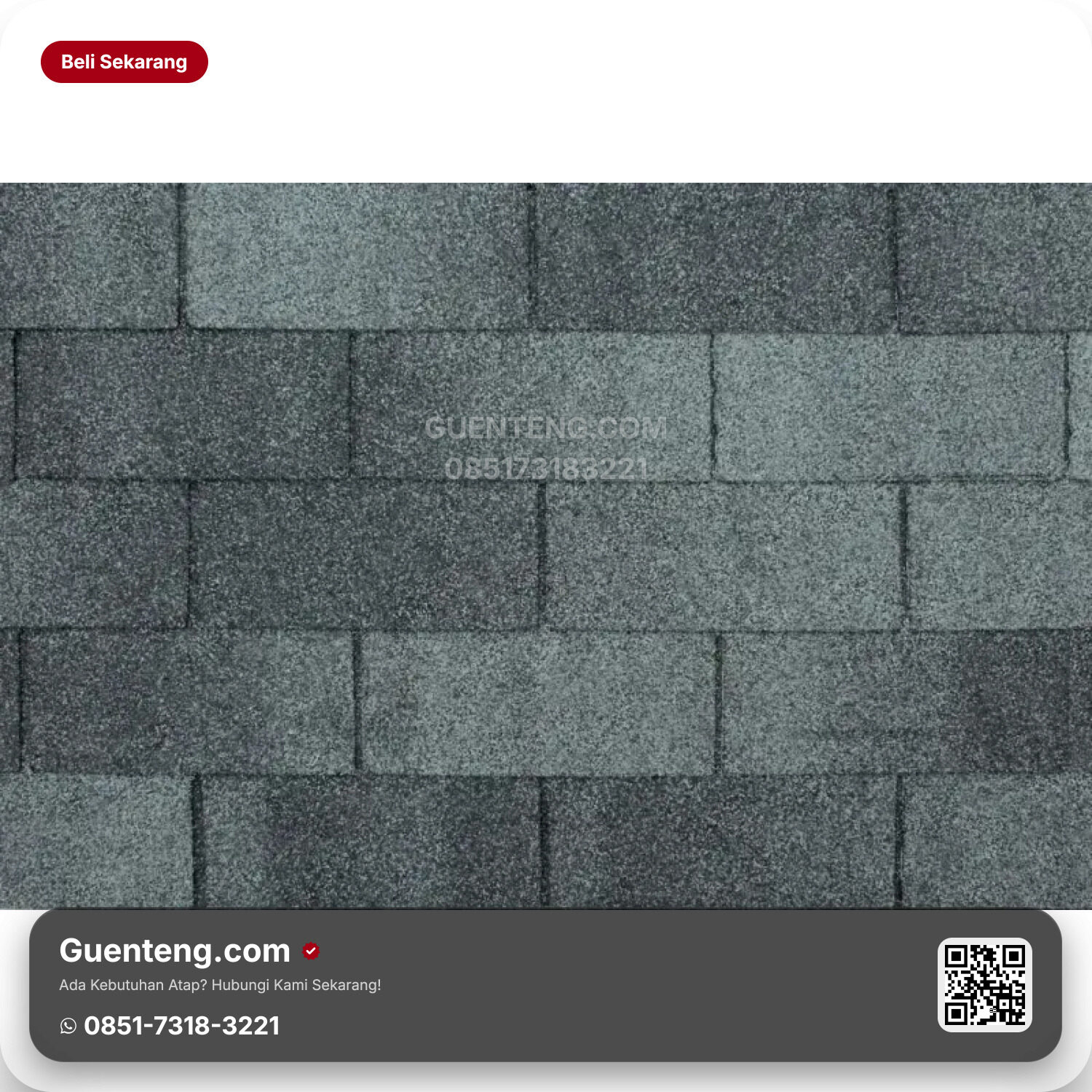 Bitumen 3 Tab Shingles Cti Atap Bitumen Cti Ct3 Charcoal Grey M2 3M2