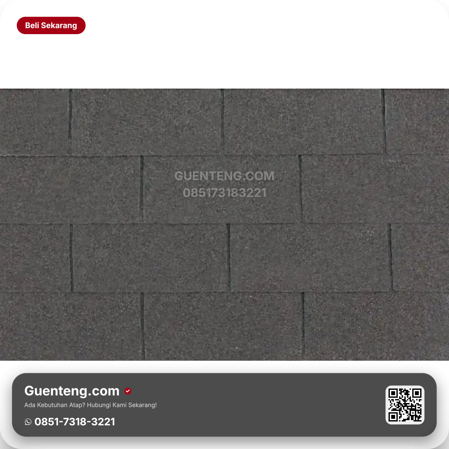 Atap 3 Tab Shingles CTI Atap Bitumen CTI CT3 – Dark Brown 3m2