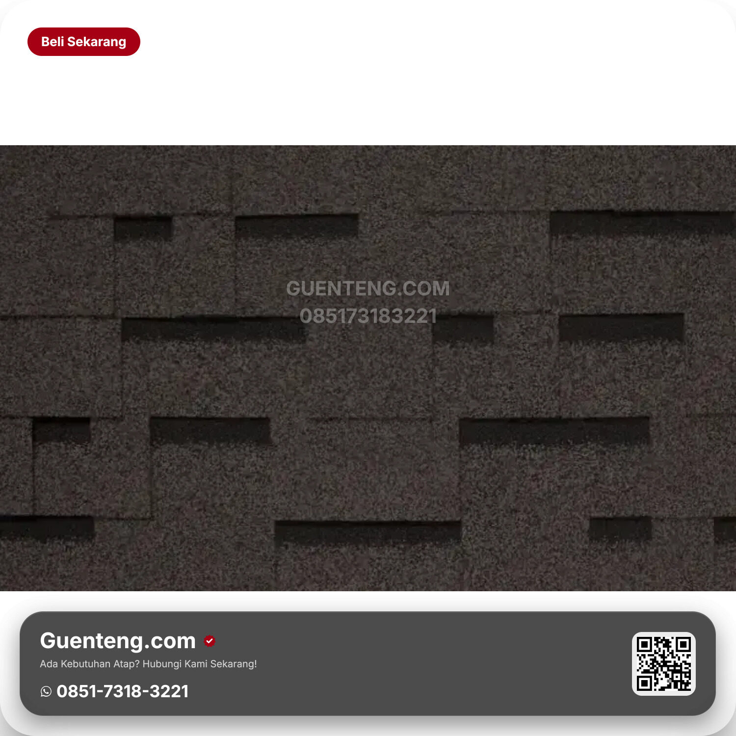 Atap 3 Tab Shingles CTI Atap Bitumen CTI CT5 – Dark Brown 3m2