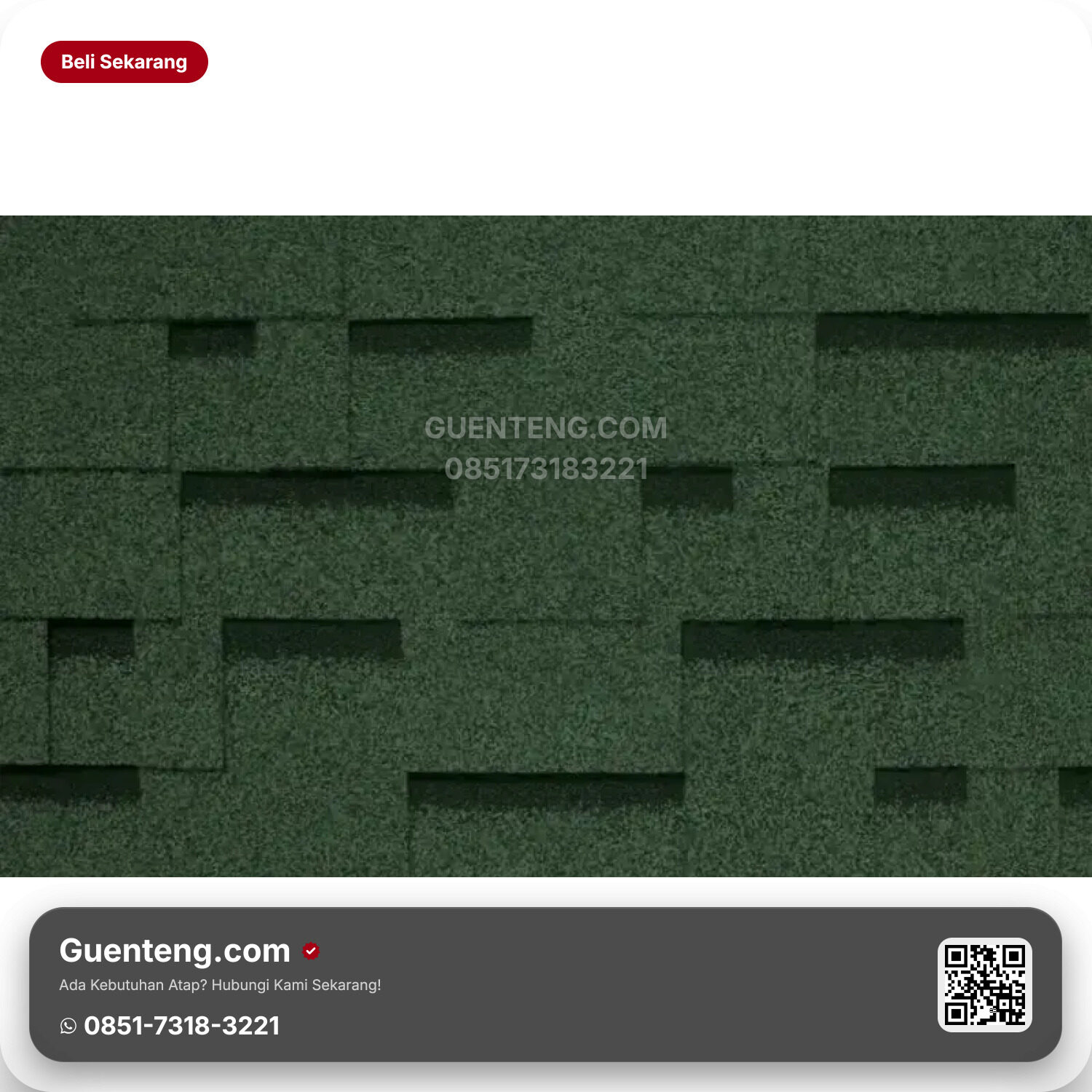 Atap 3 Tab Shingles CTI Atap Bitumen CTI CT5 – Green 3m2