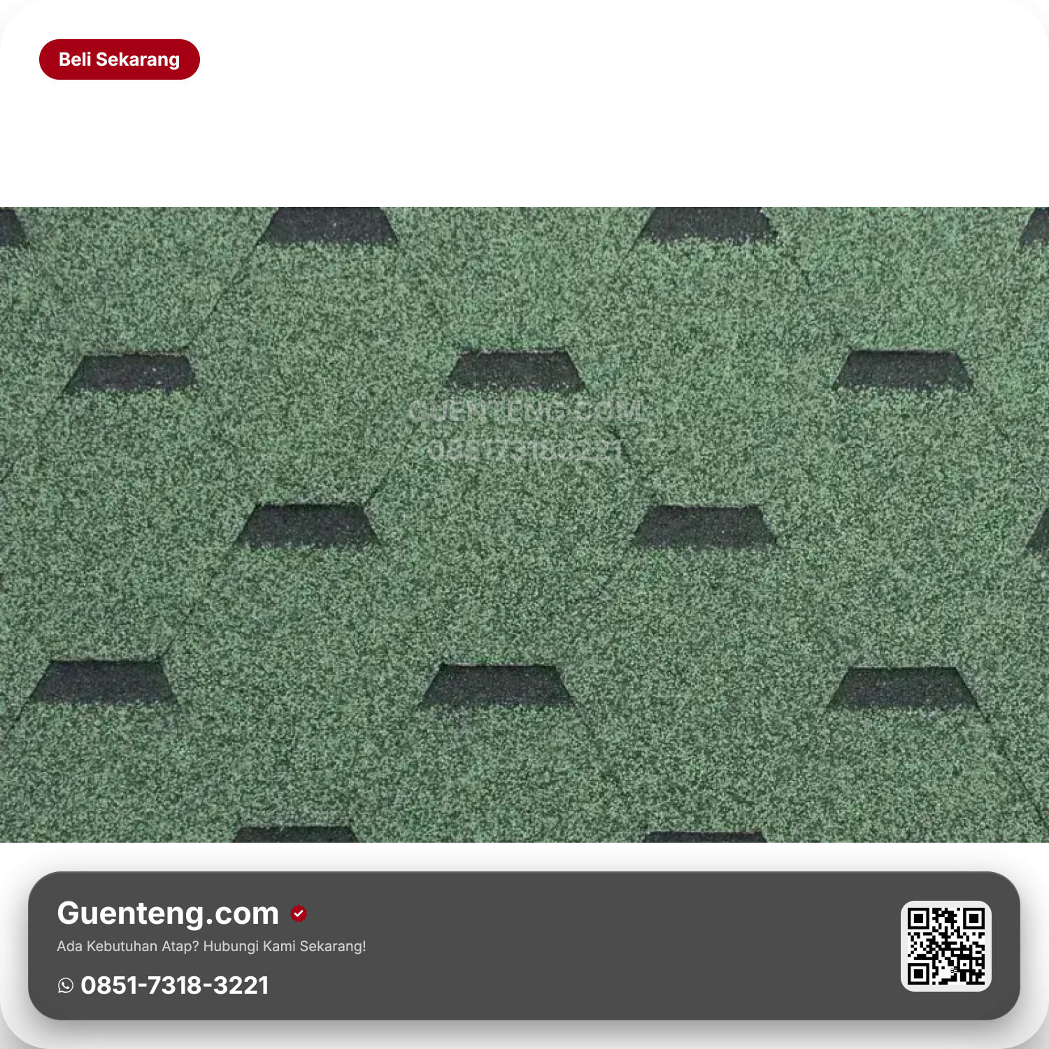 Bitumen 3 Tab Shingles Cti Atap Bitumen Cti Ct6 Green M2 3M2