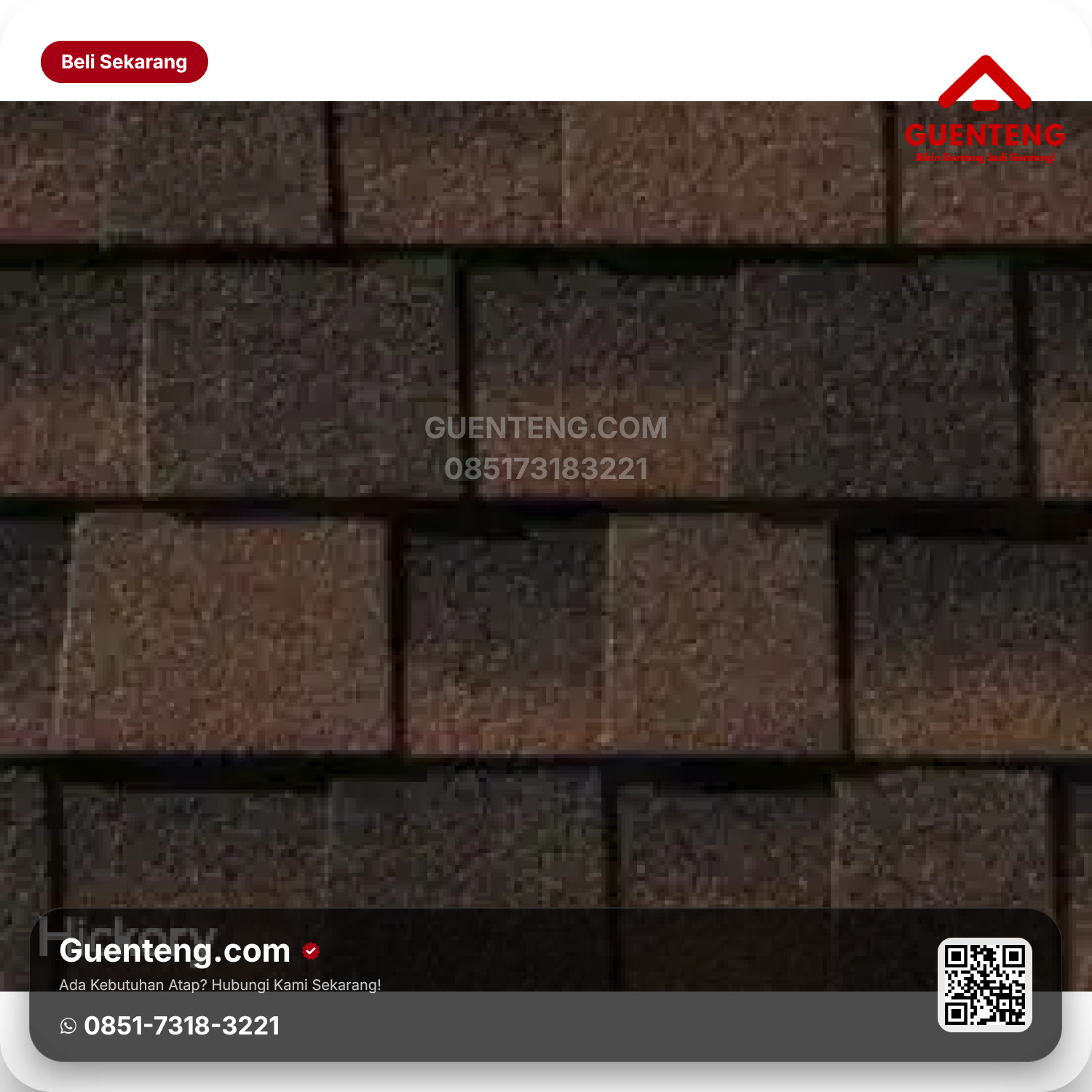 Atap Bitumen 3 Tab Shingles GAF Hickory Timeberline HDZ