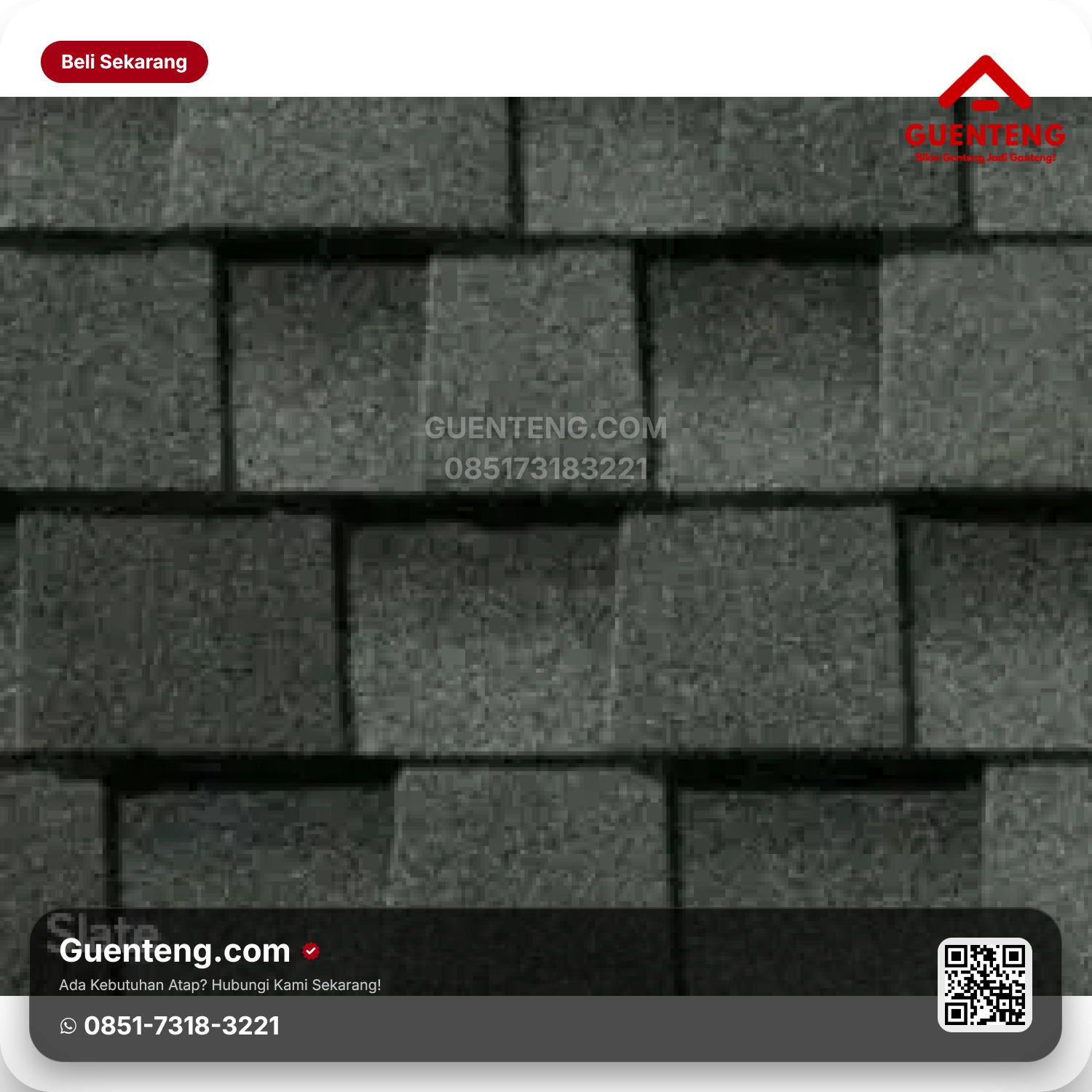 Atap Bitumen 3 Tab Shingles GAF Slate Timeberline HDZ