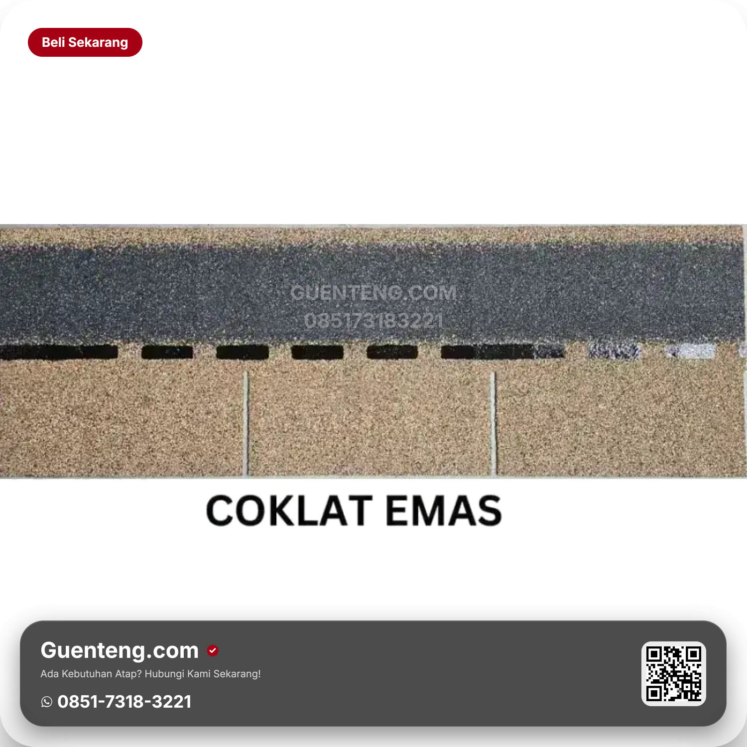 Bitumen 3 Tab Shingles Java Atap Bitumen Java Bitumen Coklat Emas M2 3 1M2