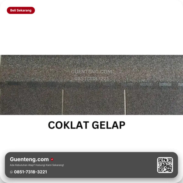 Bitumen 3 Tab Shingles Java Atap Bitumen Java Bitumen Coklat Gelap M2 3 1M2