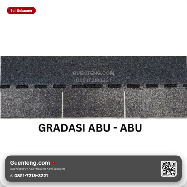 Bitumen 3 Tab Shingles Java Atap Bitumen Java Bitumen Gradasi Abu Abu M2 3 1M2