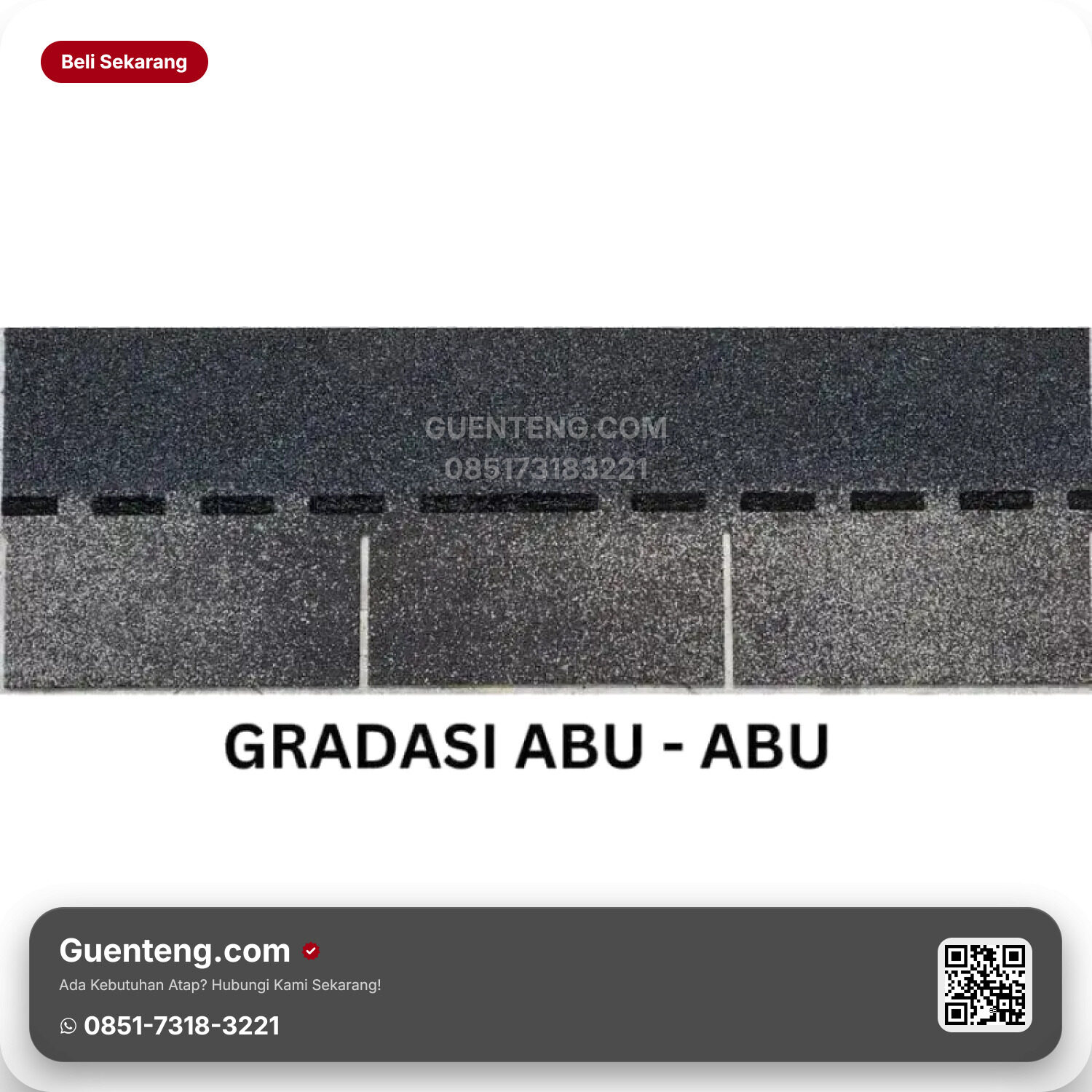 Bitumen 3 Tab Shingles Java Atap Bitumen Java Bitumen Gradasi Abu Abu M2 3 1M2