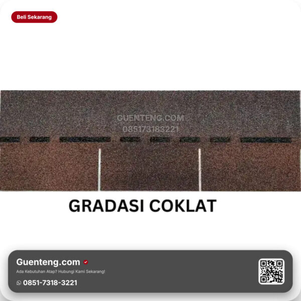 Bitumen 3 Tab Shingles Java Atap Bitumen Java Bitumen Gradasi Coklat M2 3 1M2