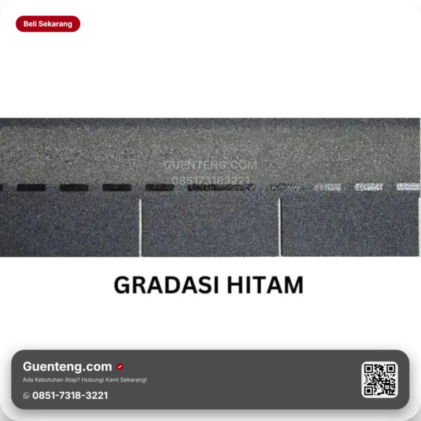 Bitumen 3 Tab Shingles Java Atap Bitumen Java Bitumen Gradasi Hitam M2 3 1M2