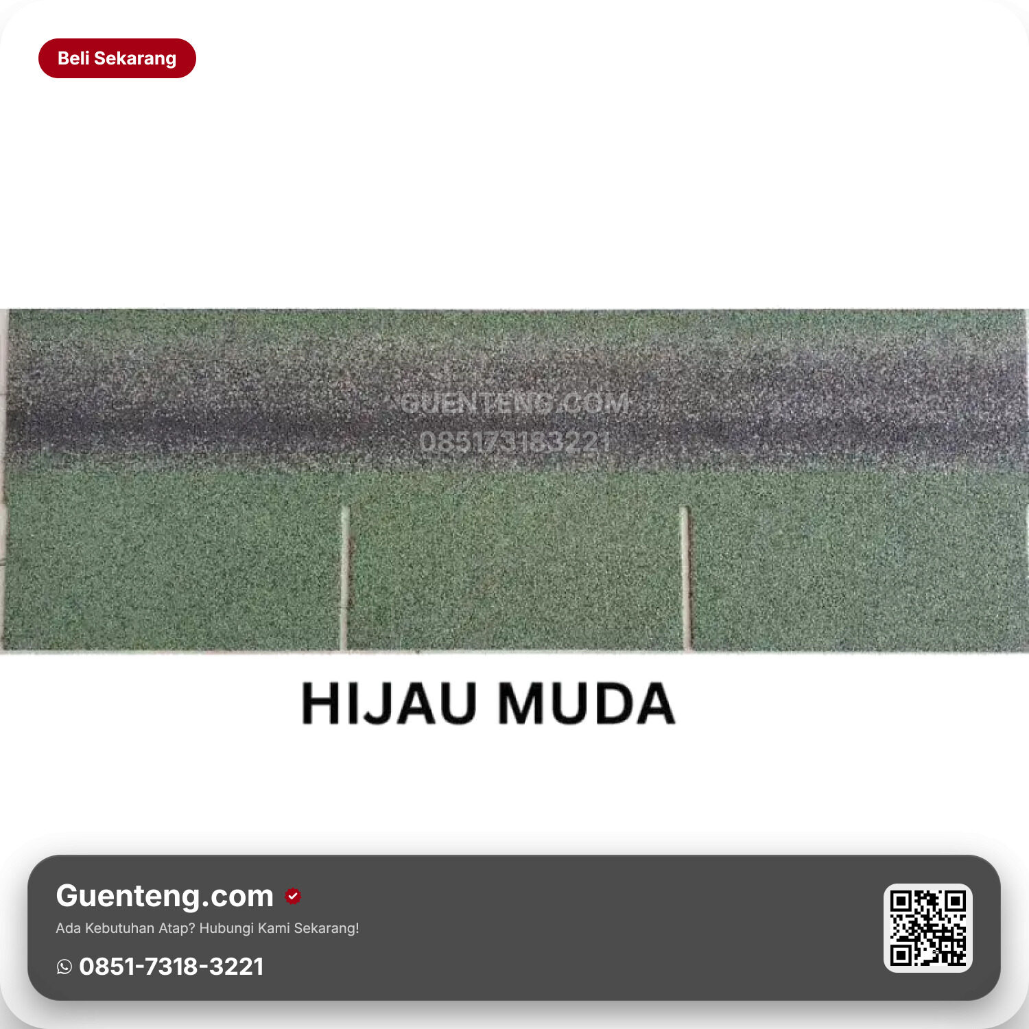 Bitumen 3 Tab Shingles Java Atap Bitumen Java Bitumen Hijau Muda M2 3 1M2