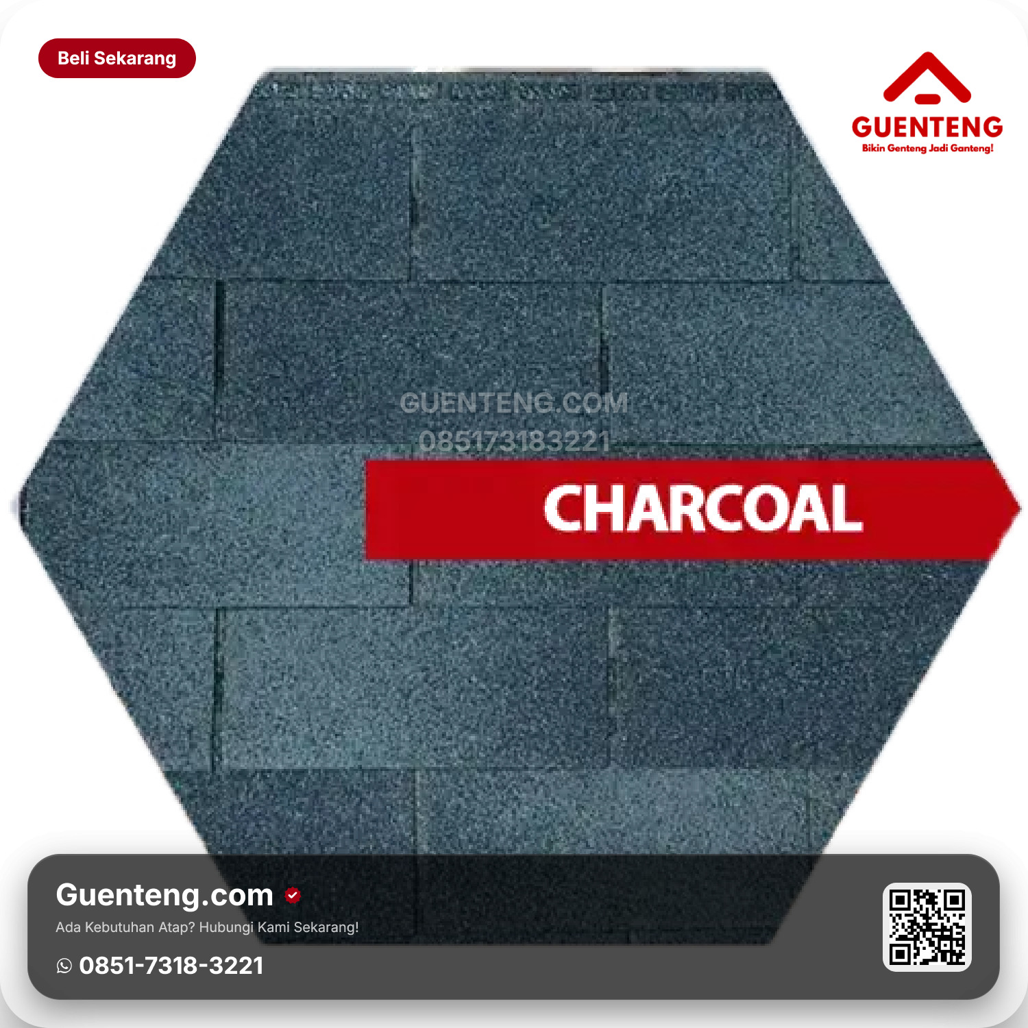 Atap Bitumen 3 Tab Shingles Maxxi Roof Charcoal