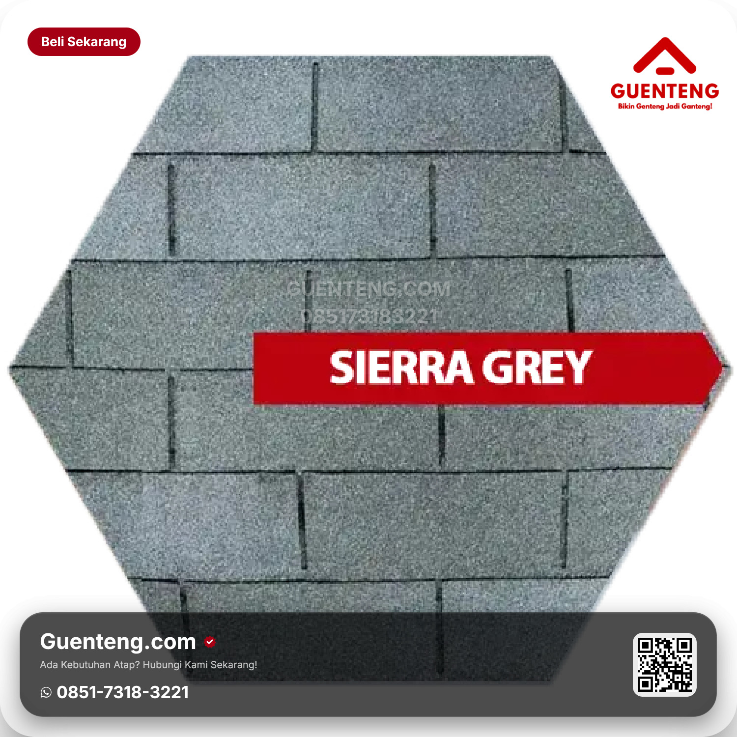 Atap Bitumen 3 Tab Shingles Maxxi Roof Sierra Grey