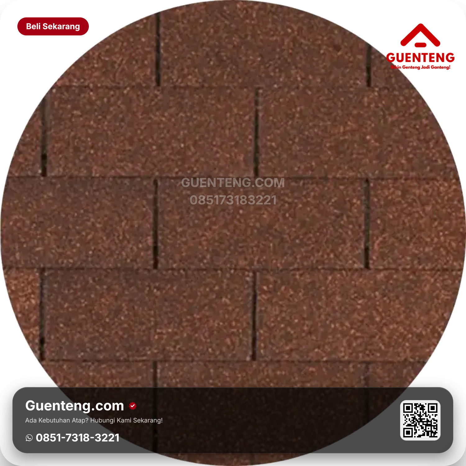 Atap Bitumen 3 Tab Shingles Owens Corning Brownwood Classic