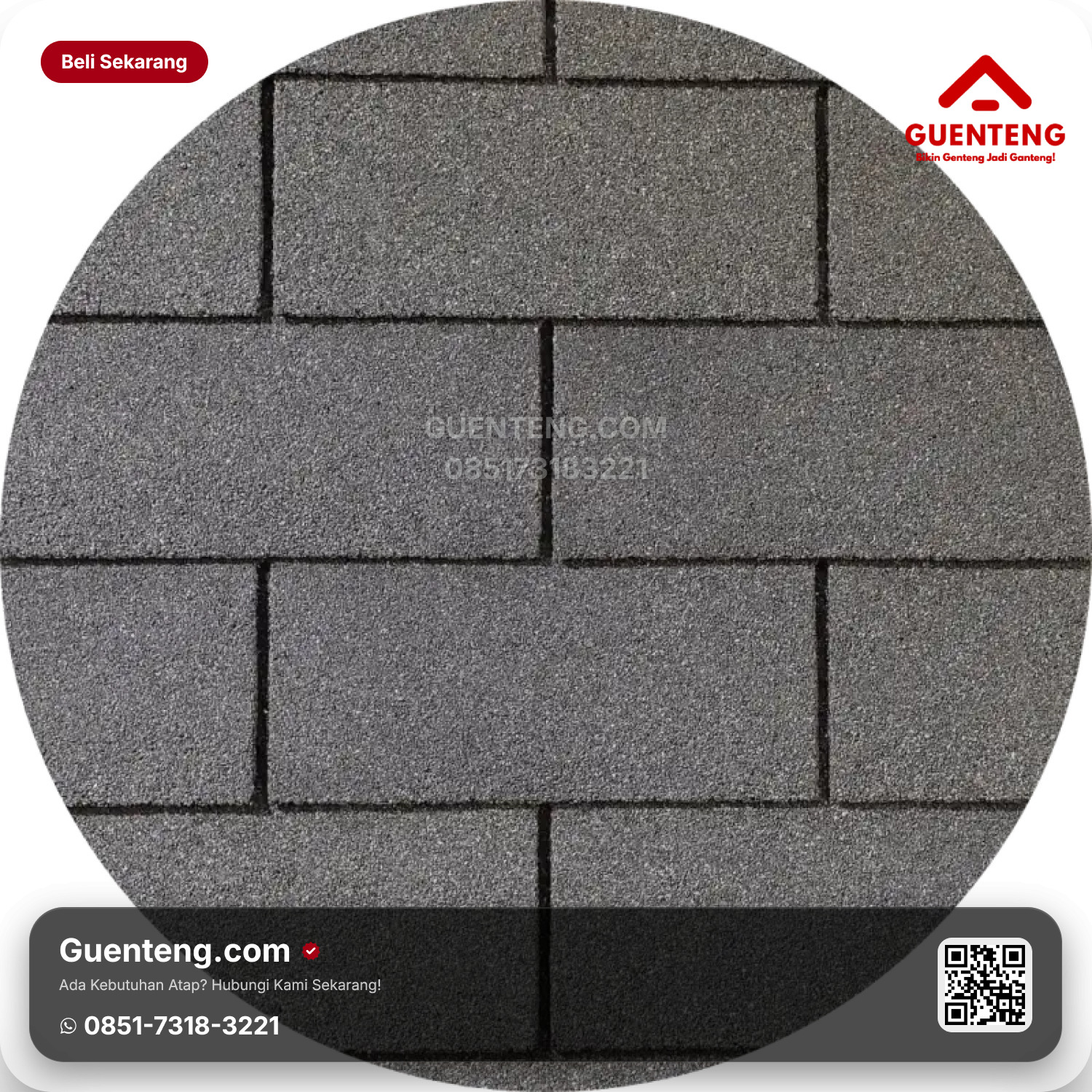 Atap Bitumen 3 Tab Shingles Owens Corning Estate Grey Classic